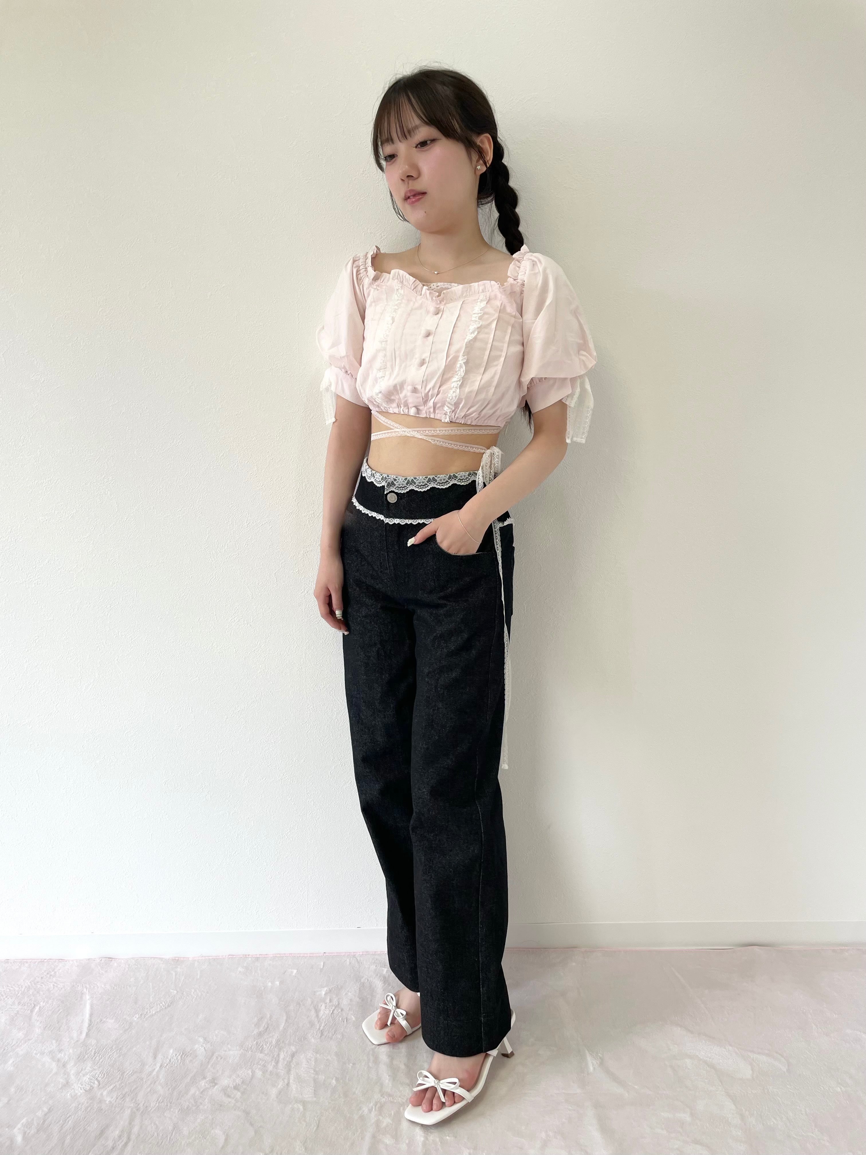 ribbon offshoulder blouse