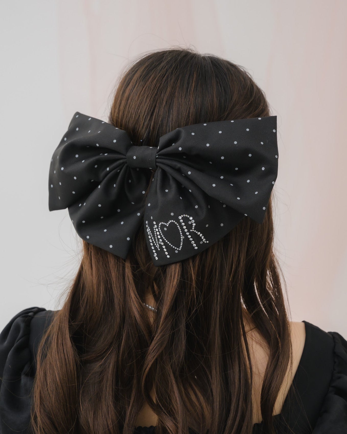 logo dot ribbon barrette