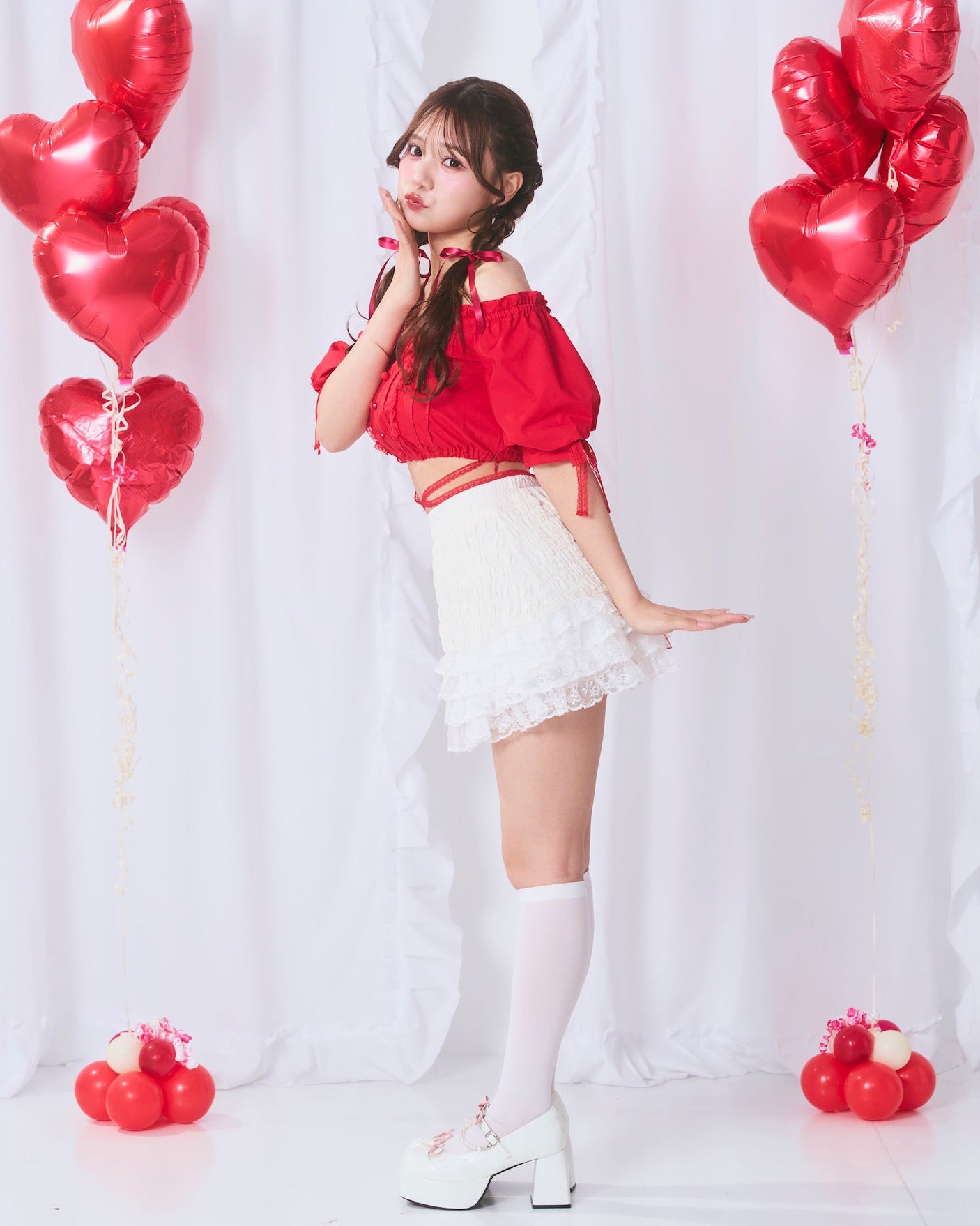 tiered shirred skirt pants