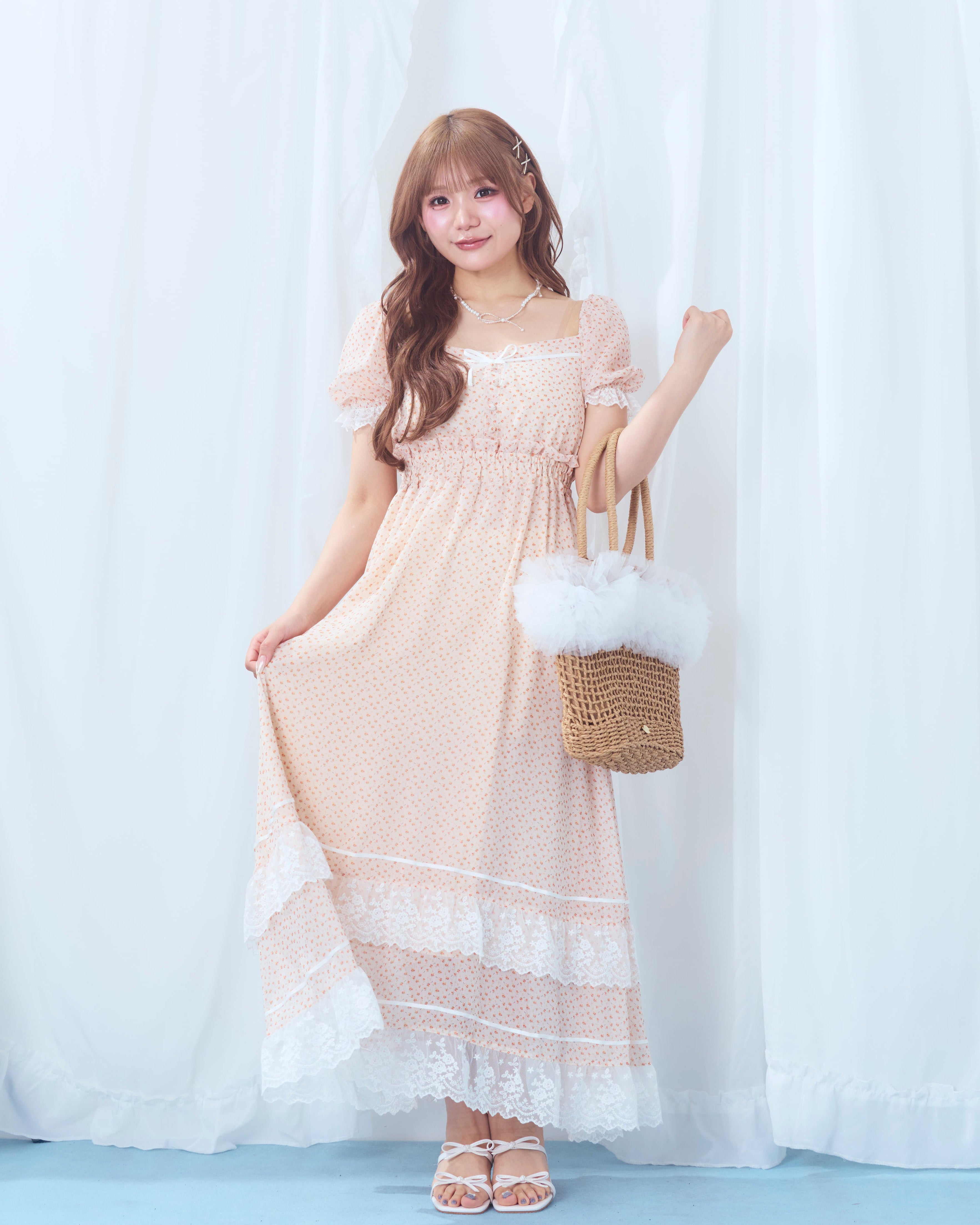 tulle straw bag