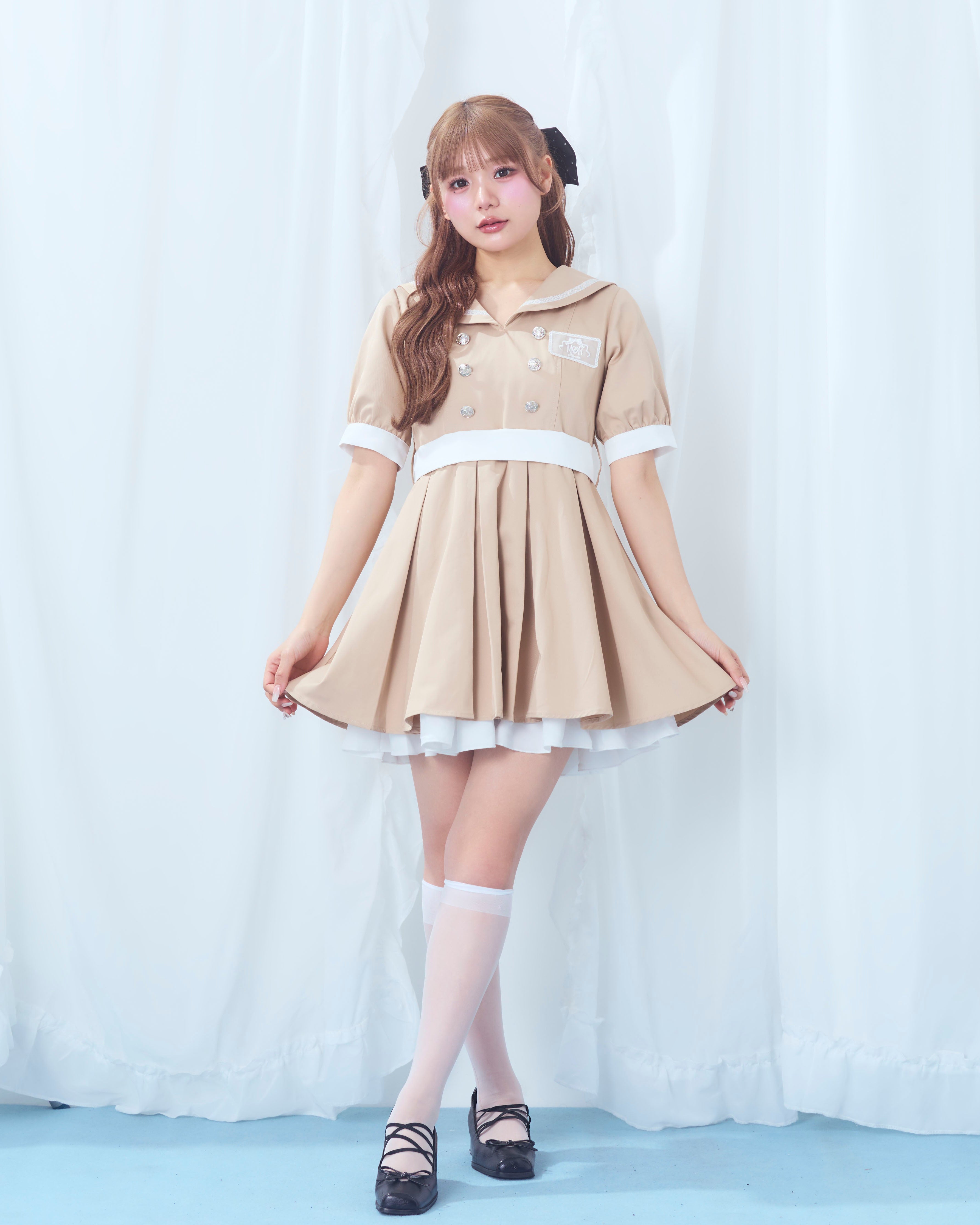 sailor collar marine onepiece