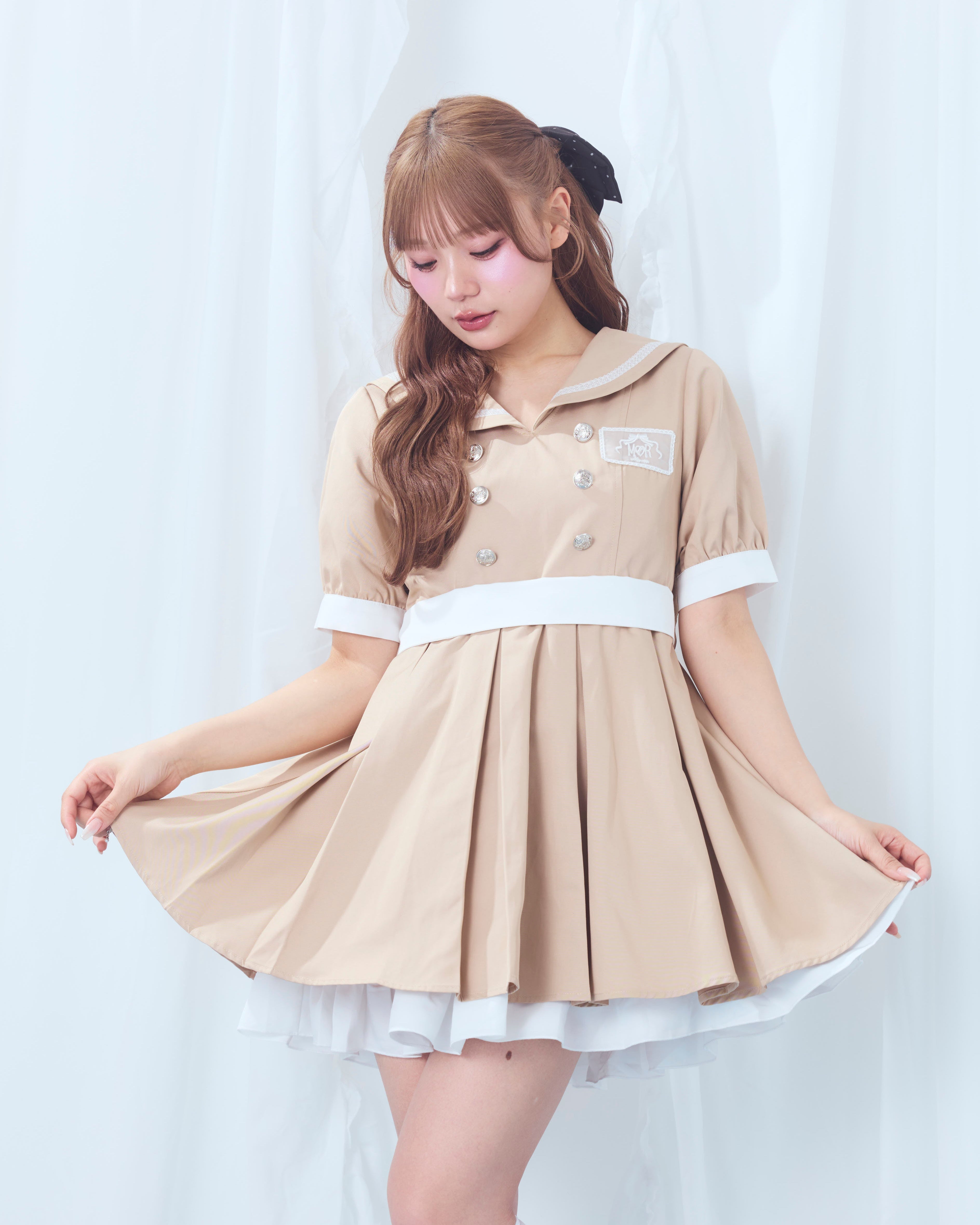 sailor collar marine onepiece