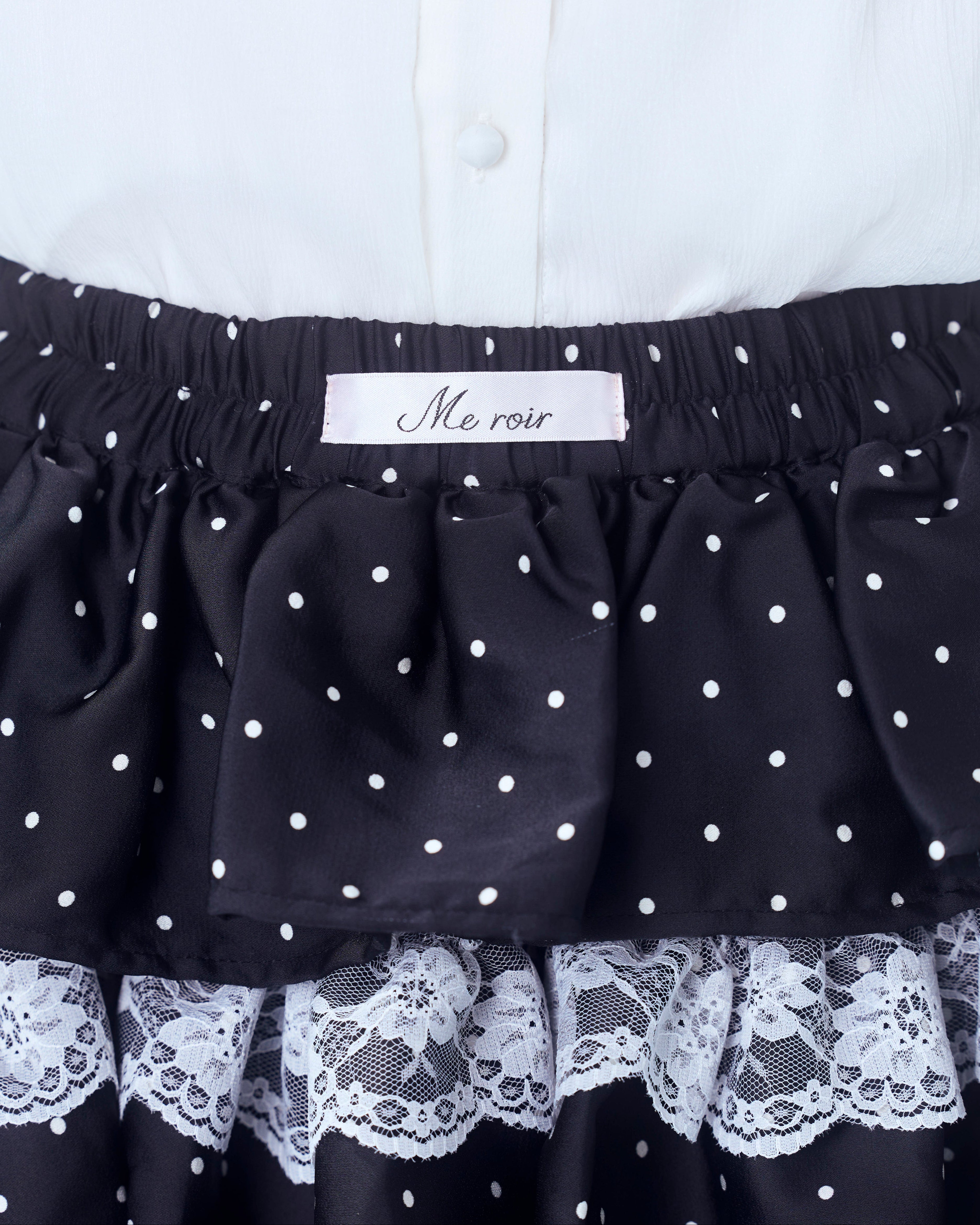 dot tierd mini skirt