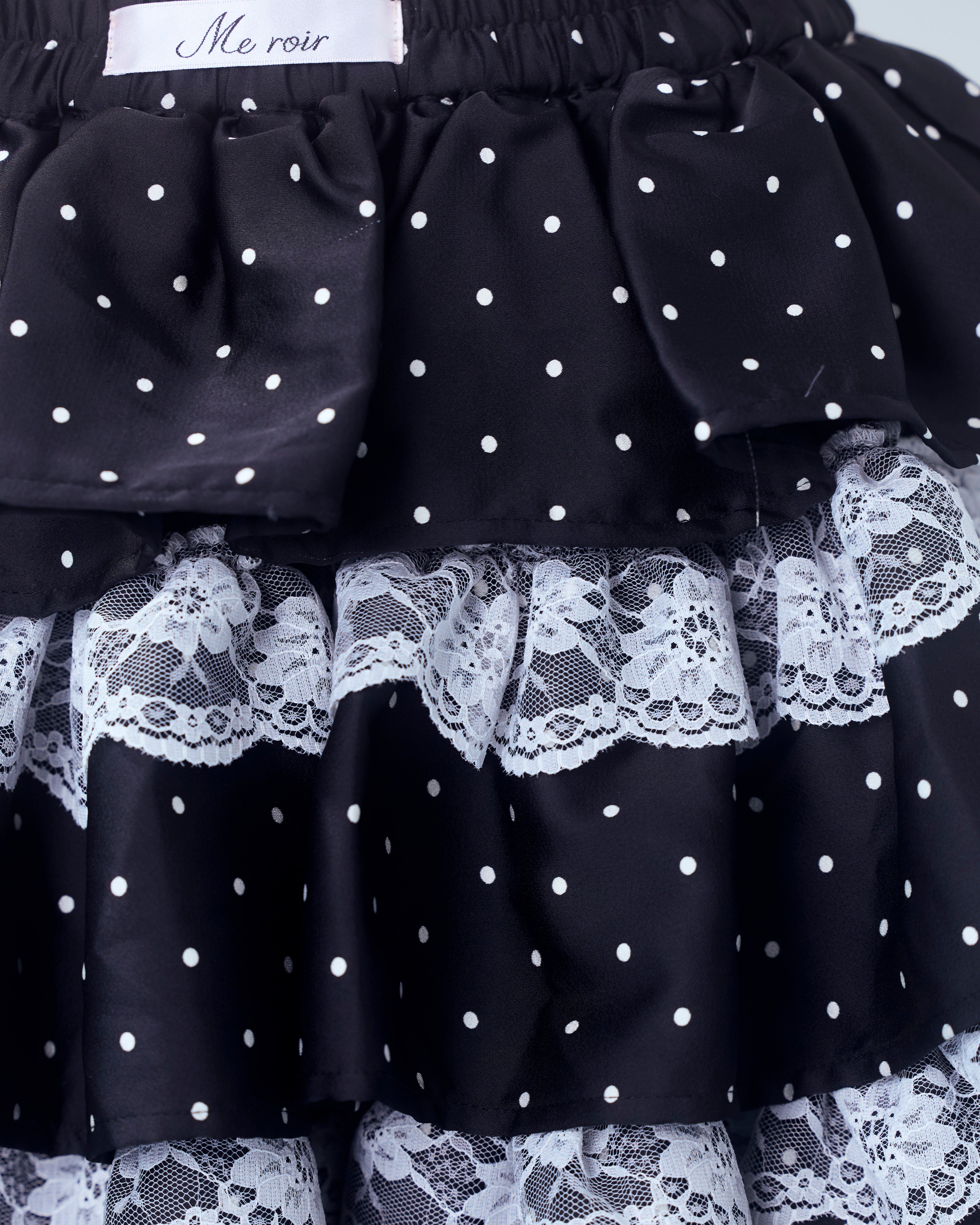 dot tierd mini skirt