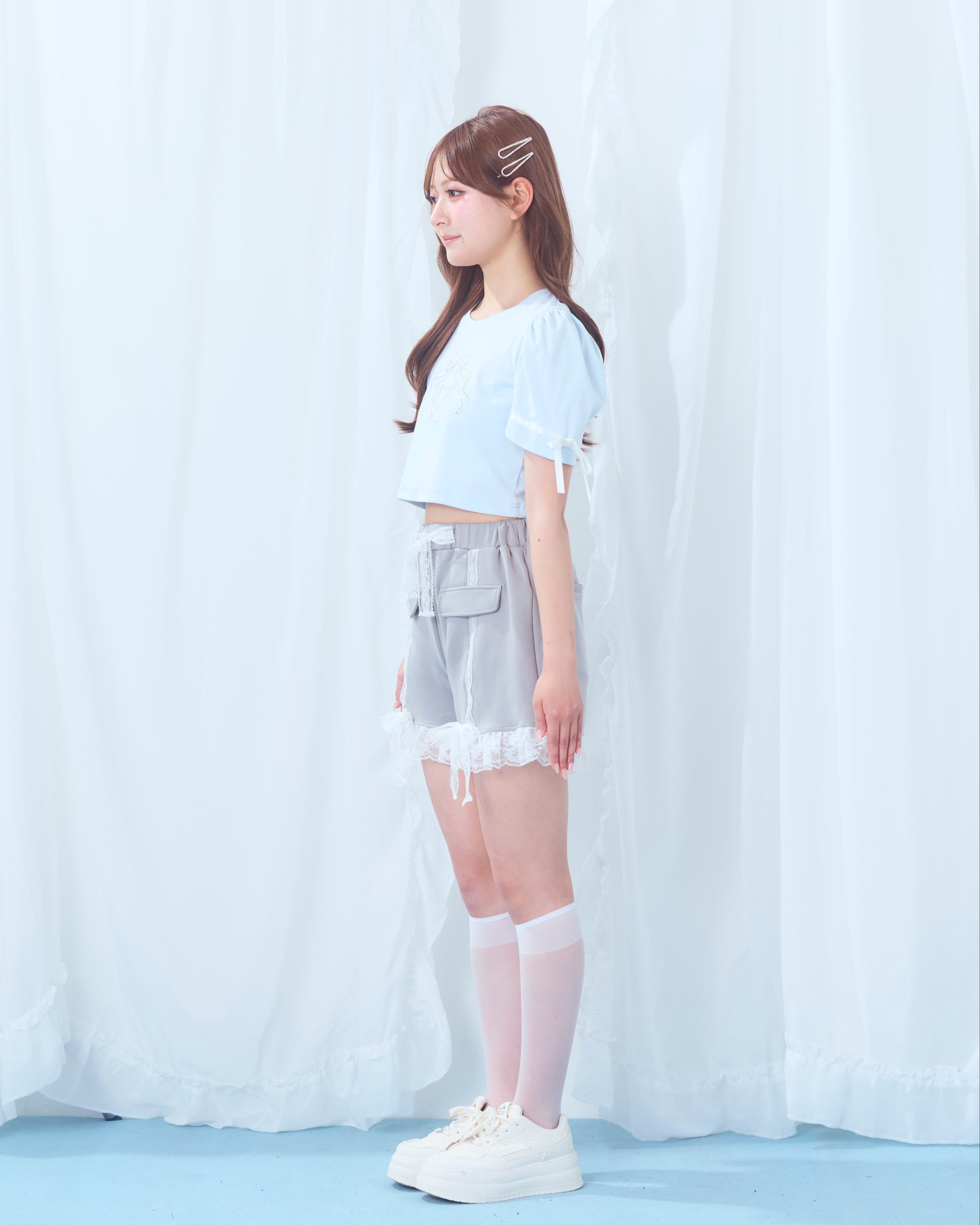 ribbon cut pants