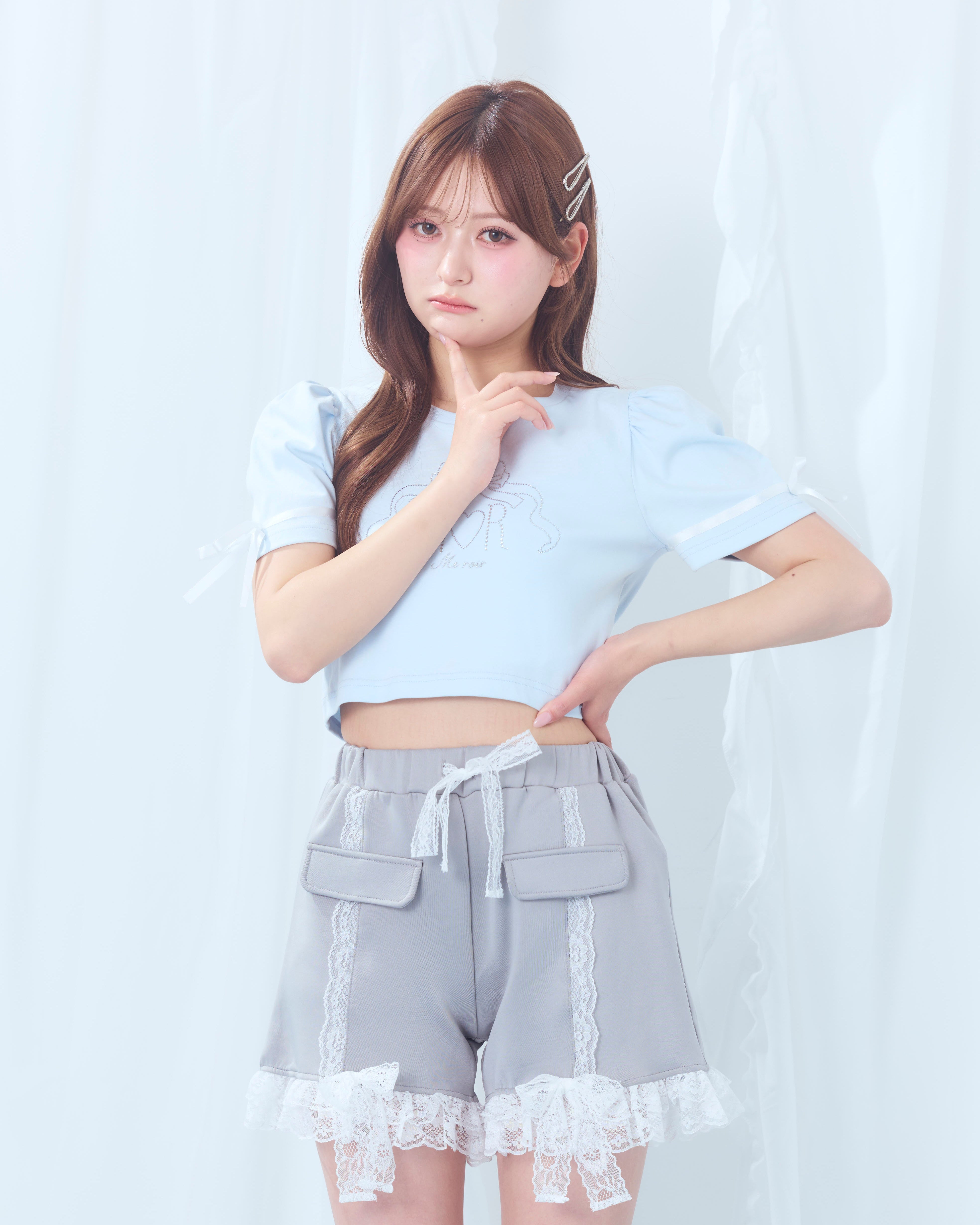 ribbon cut pants