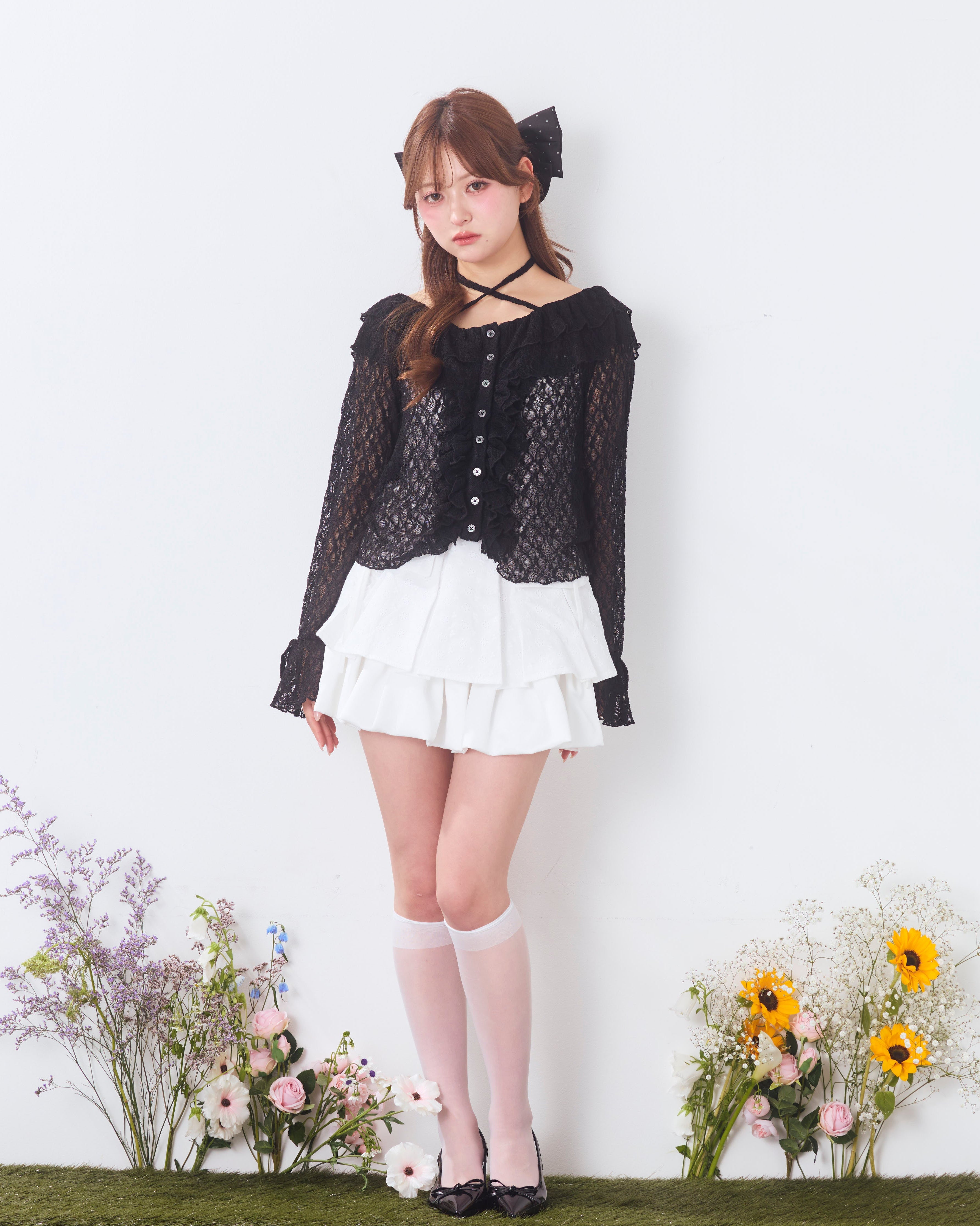 romantic frill lace cardigan
