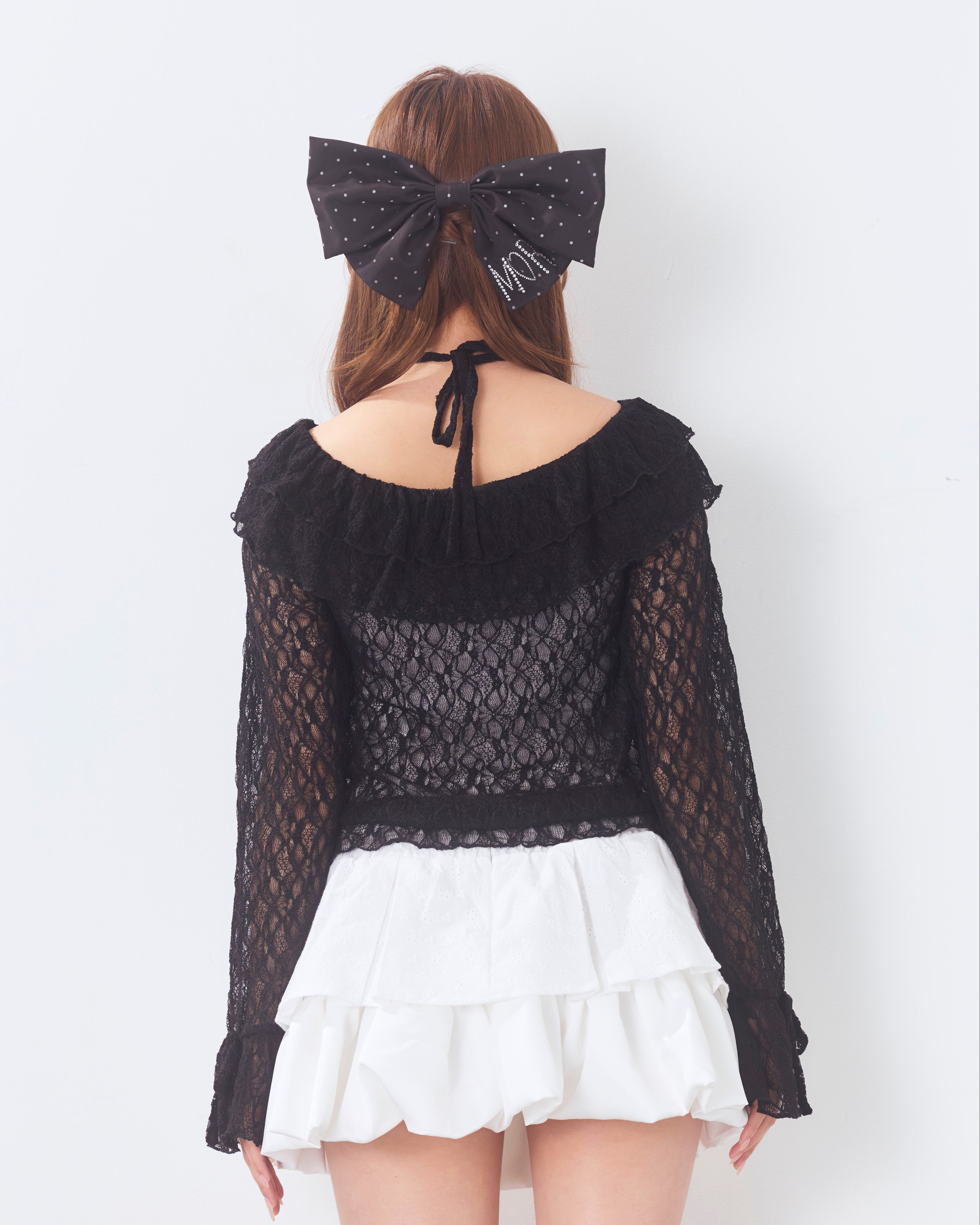 romantic frill lace cardigan