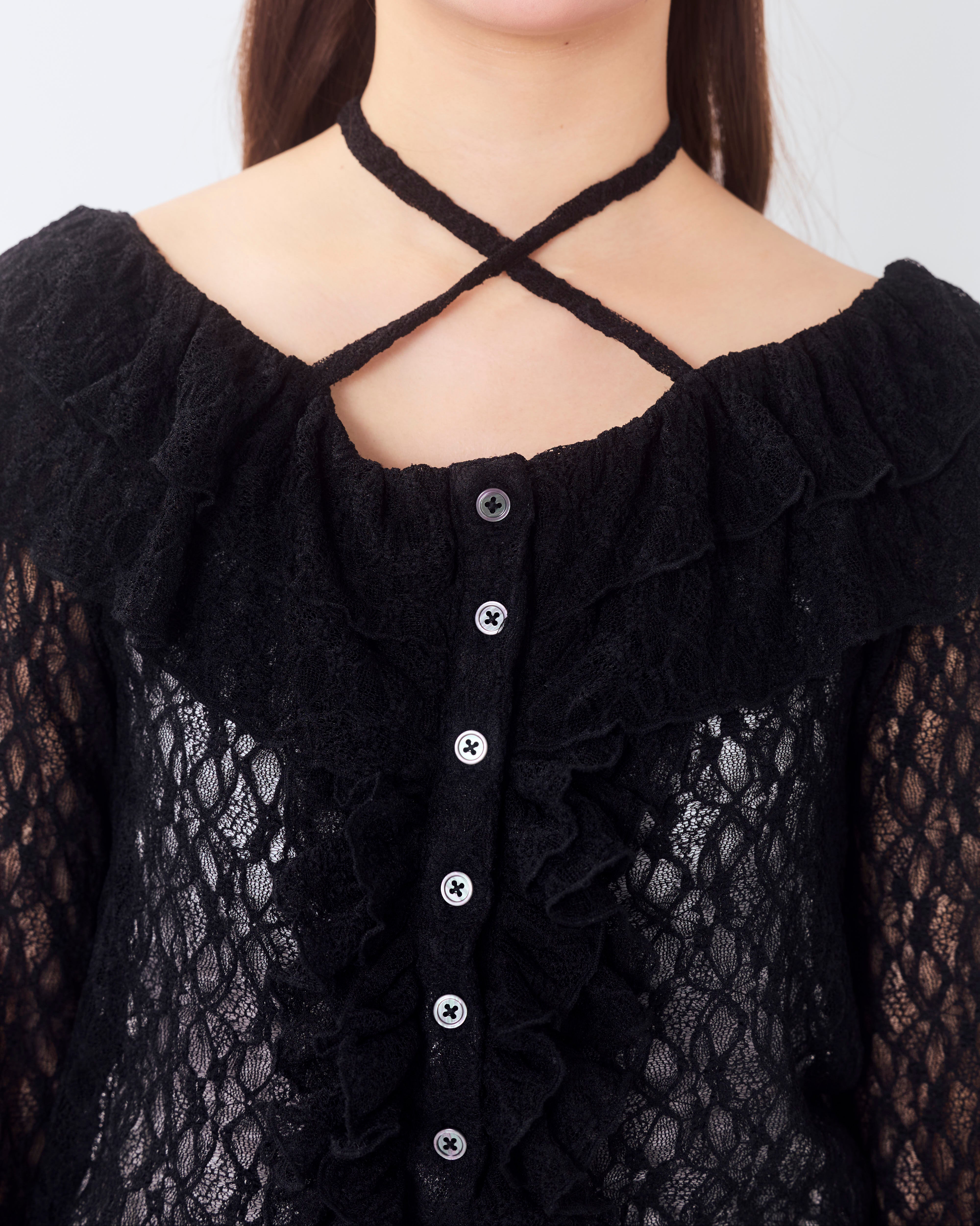 romantic frill lace cardigan