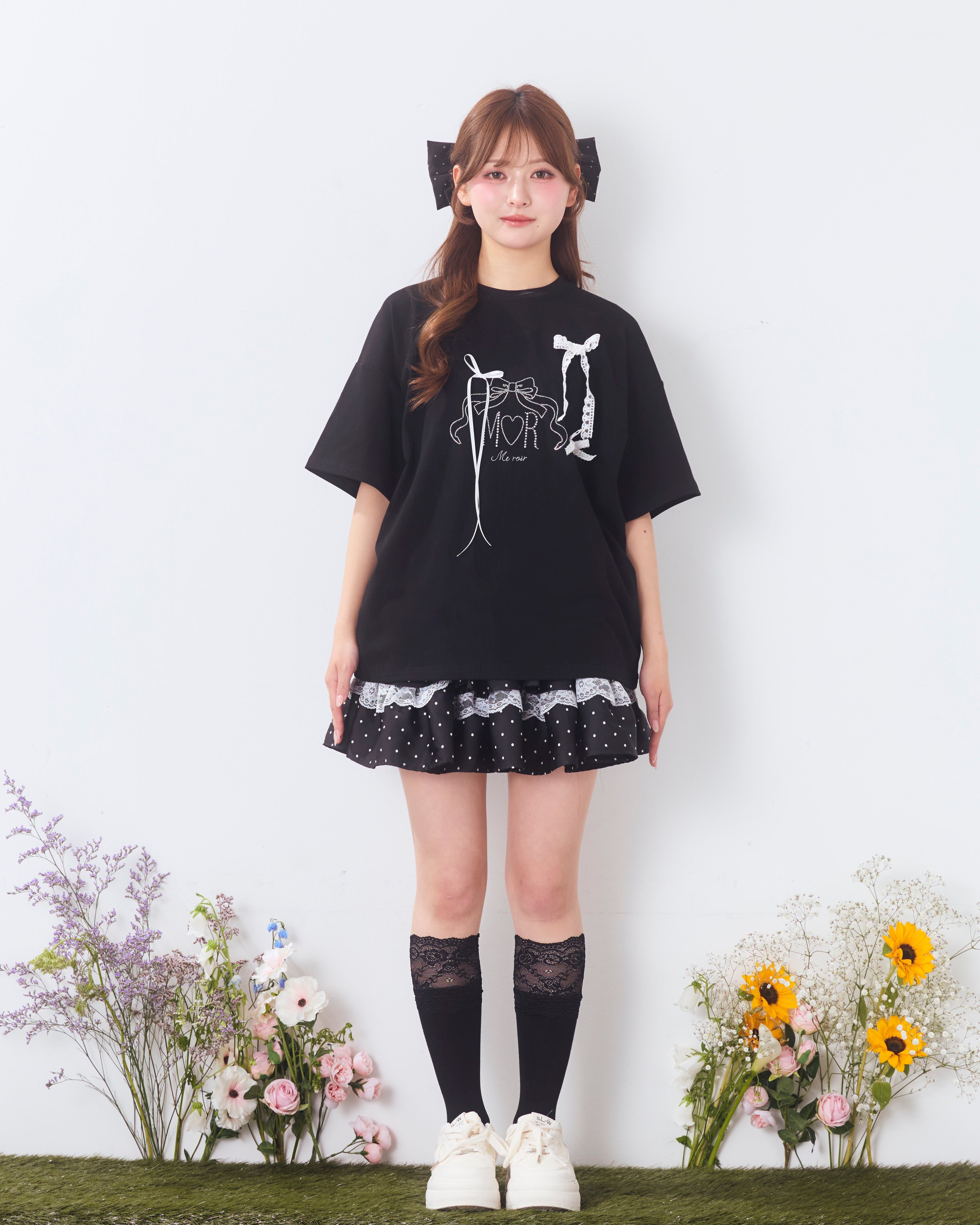 bijou logo ribbon tshirt