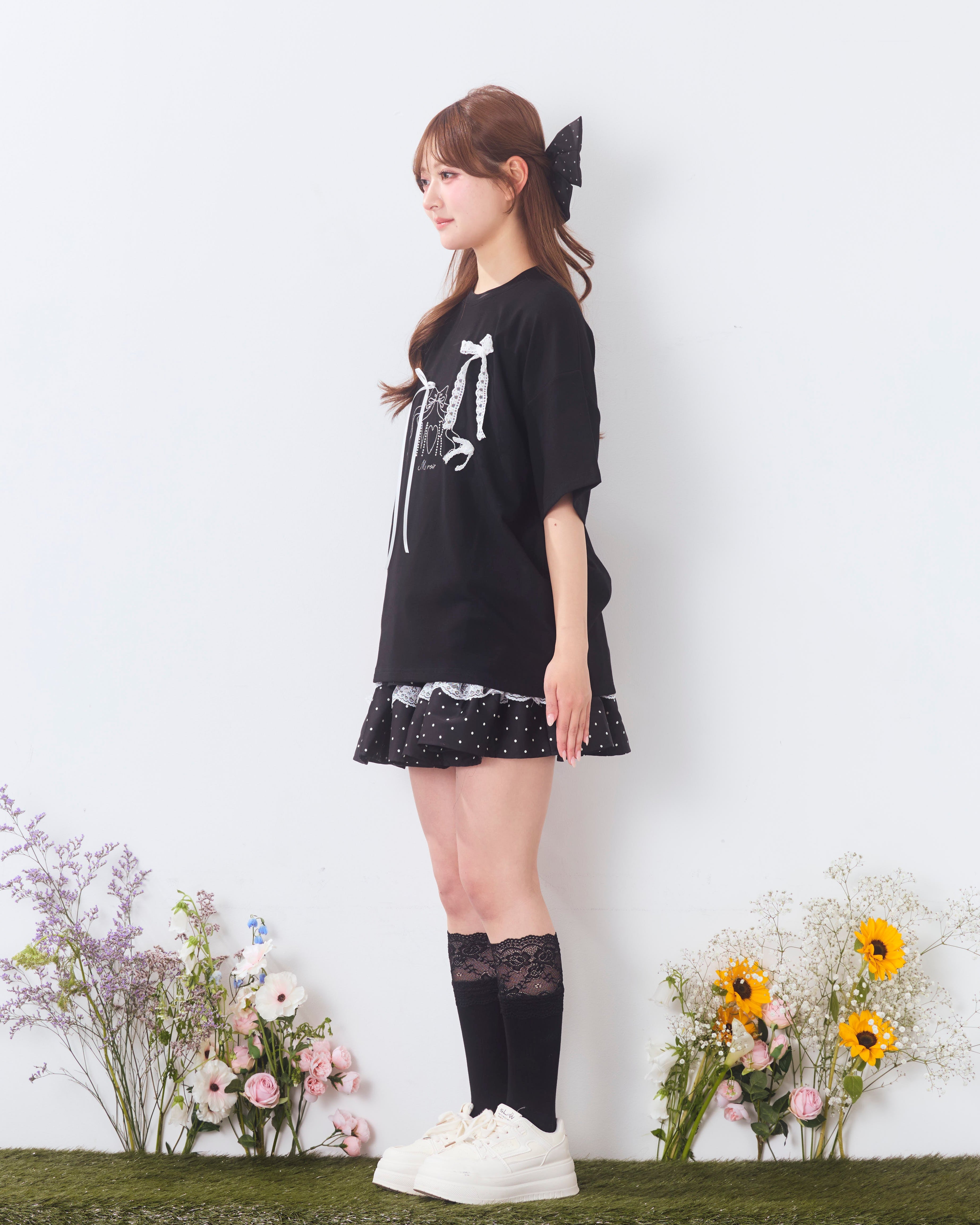 bijou logo ribbon tshirt