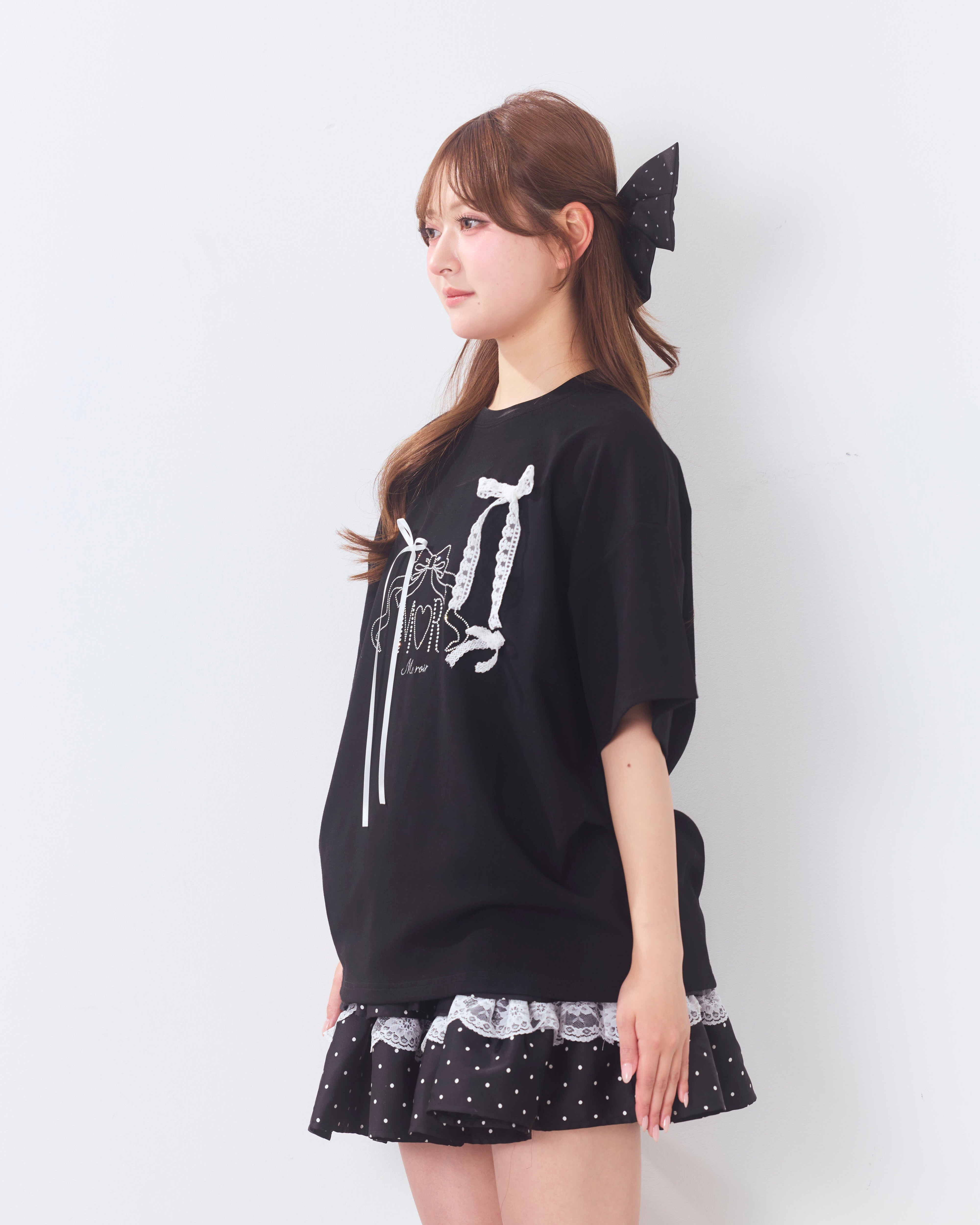 bijou logo ribbon tshirt
