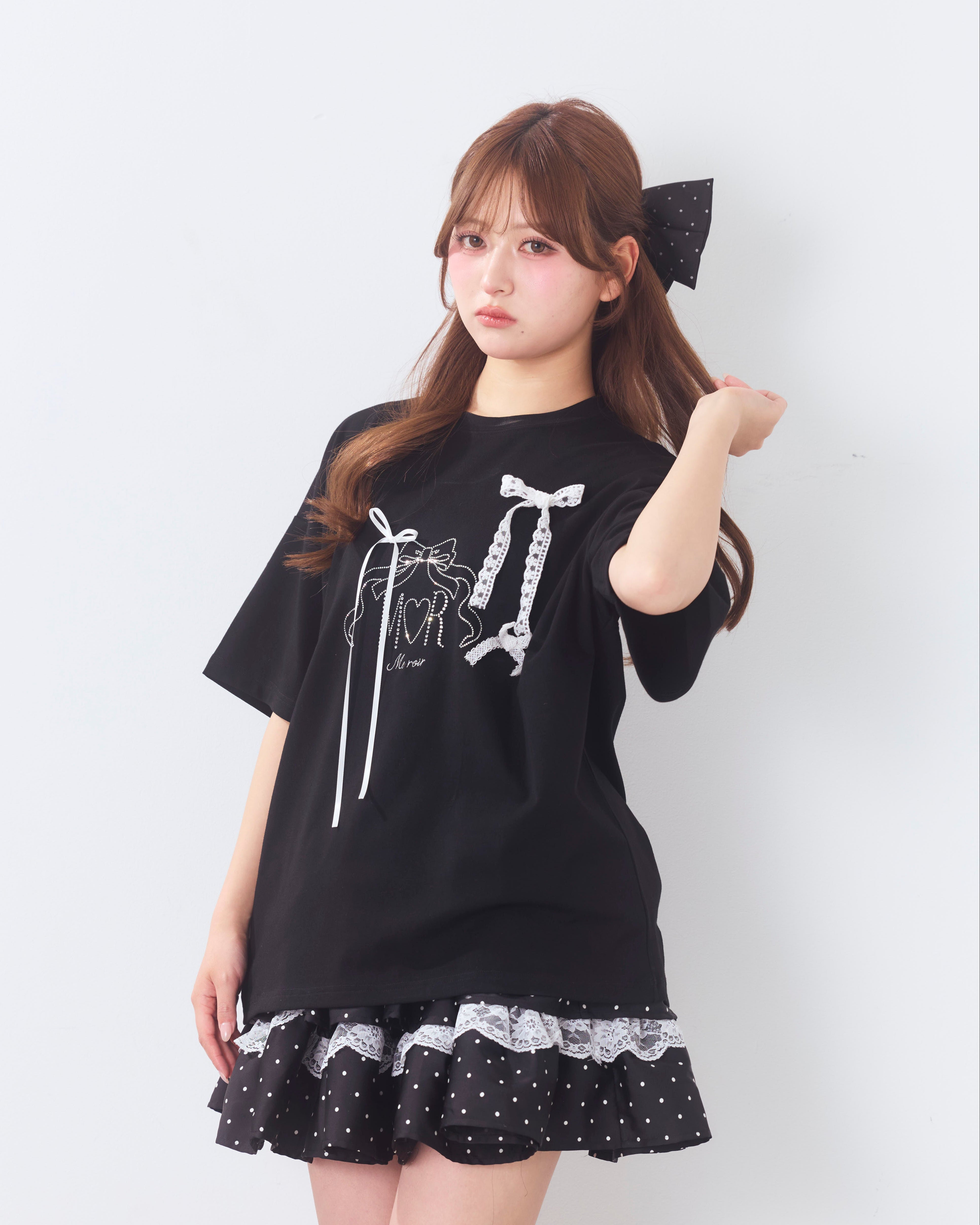 dot tierd mini skirt