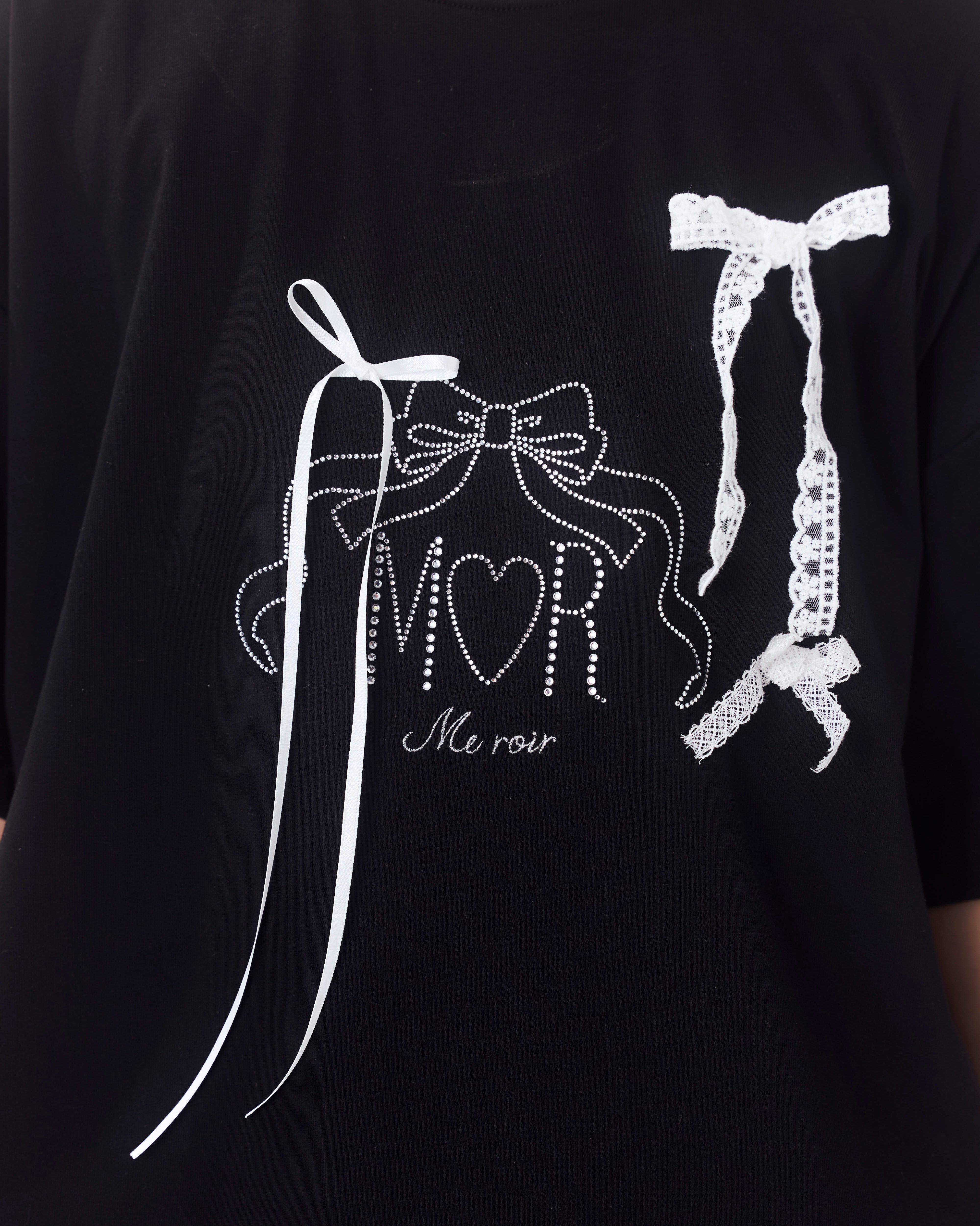 bijou logo ribbon tshirt