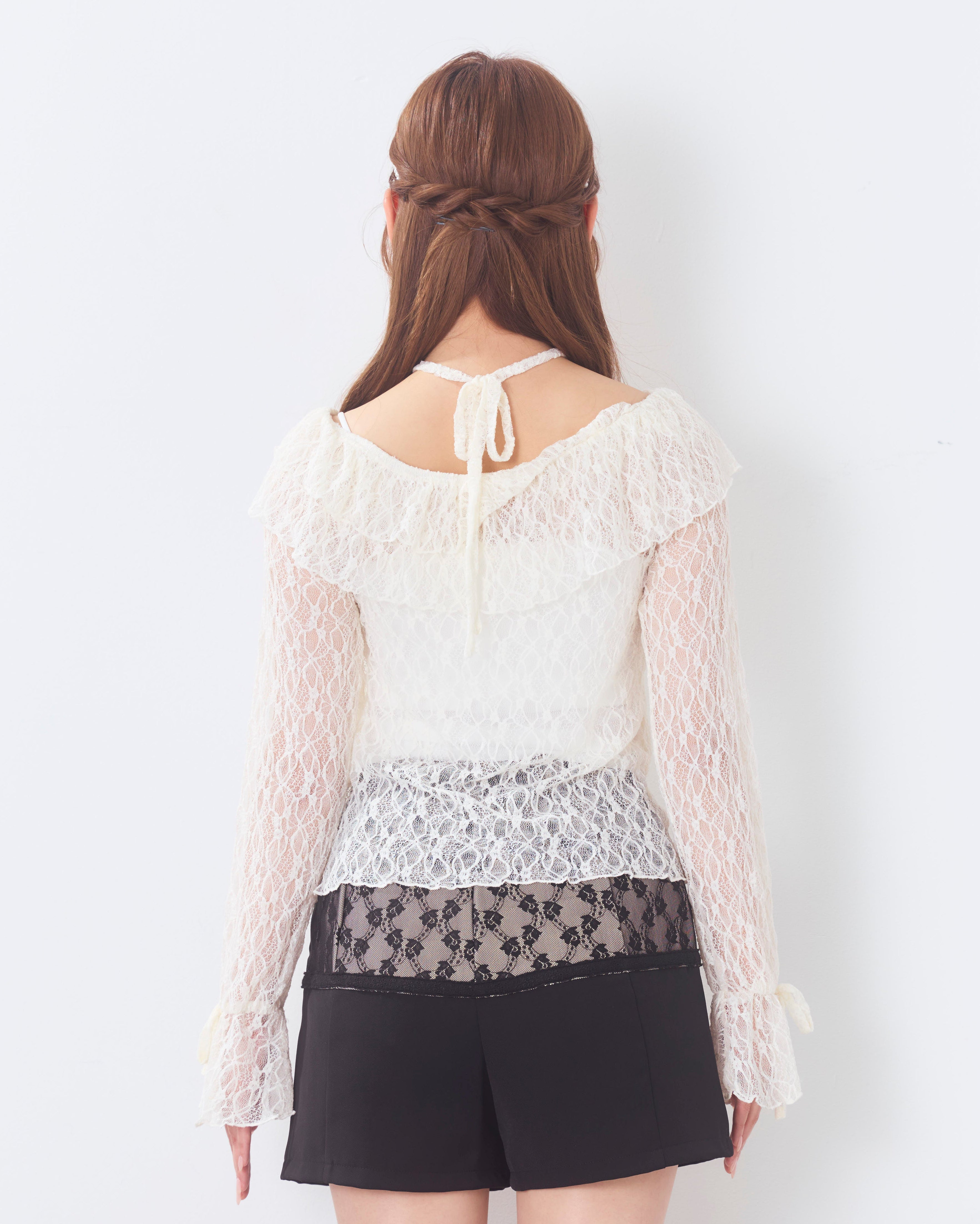 romantic frill lace cardigan
