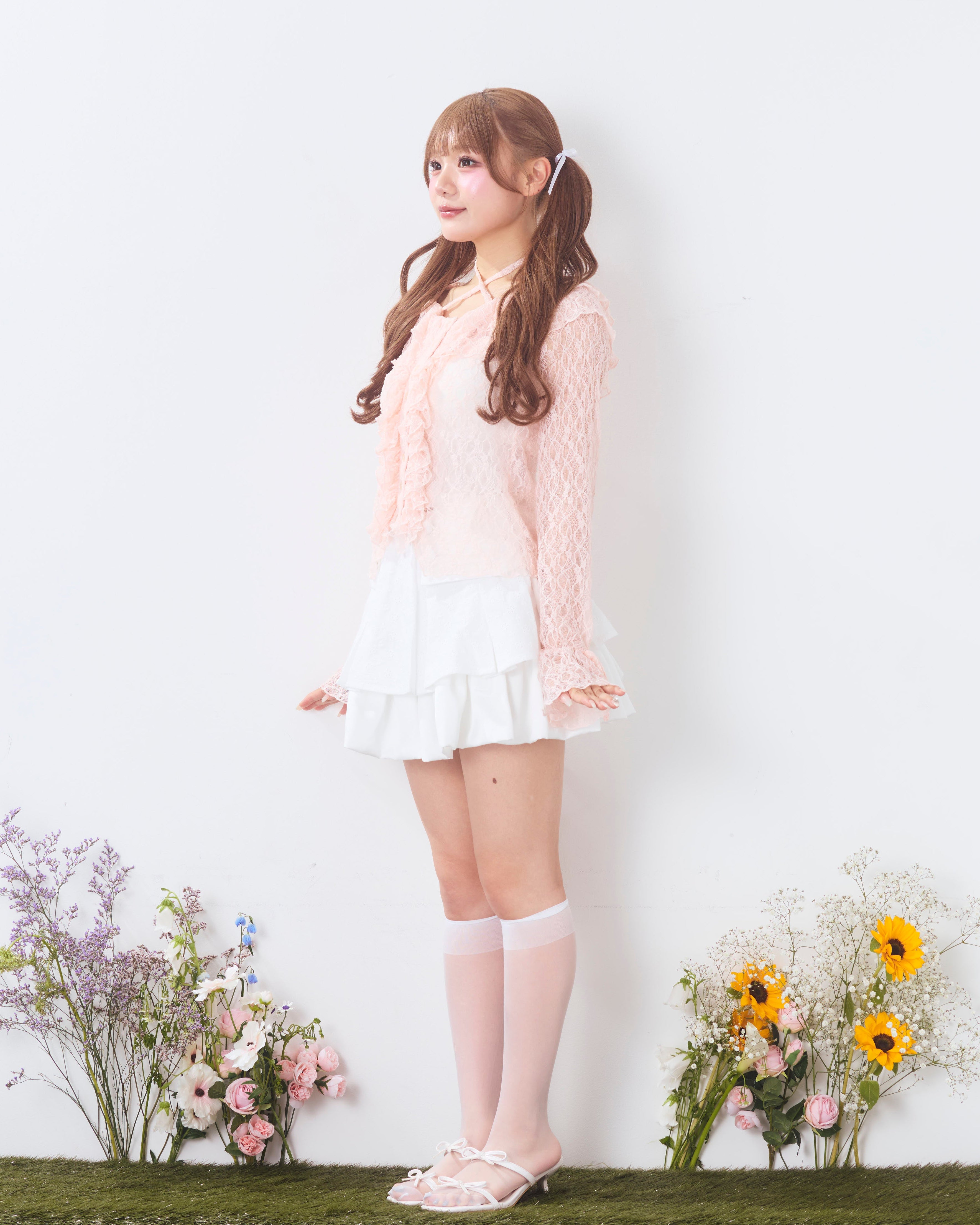 romantic frill lace cardigan