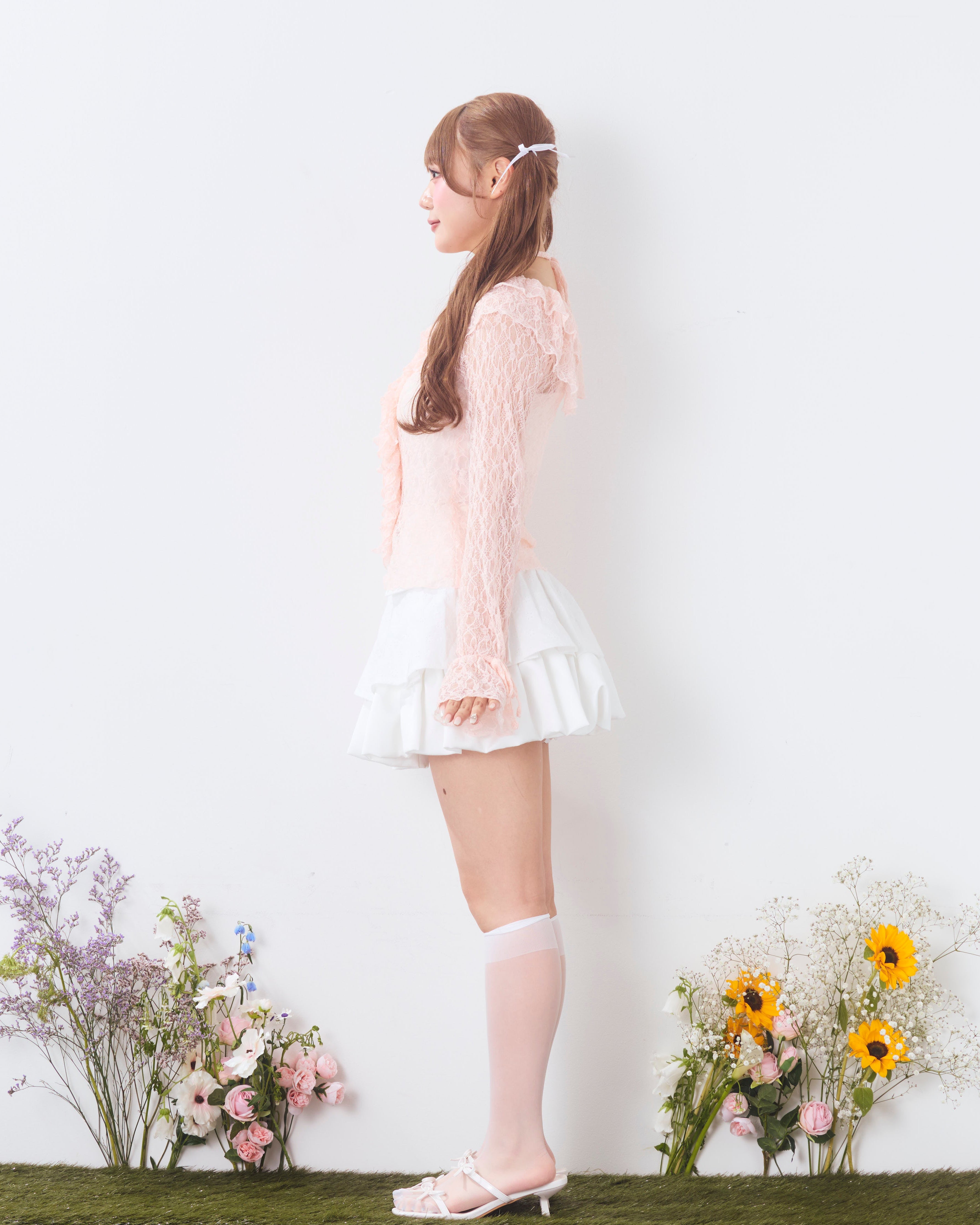 romantic frill lace cardigan