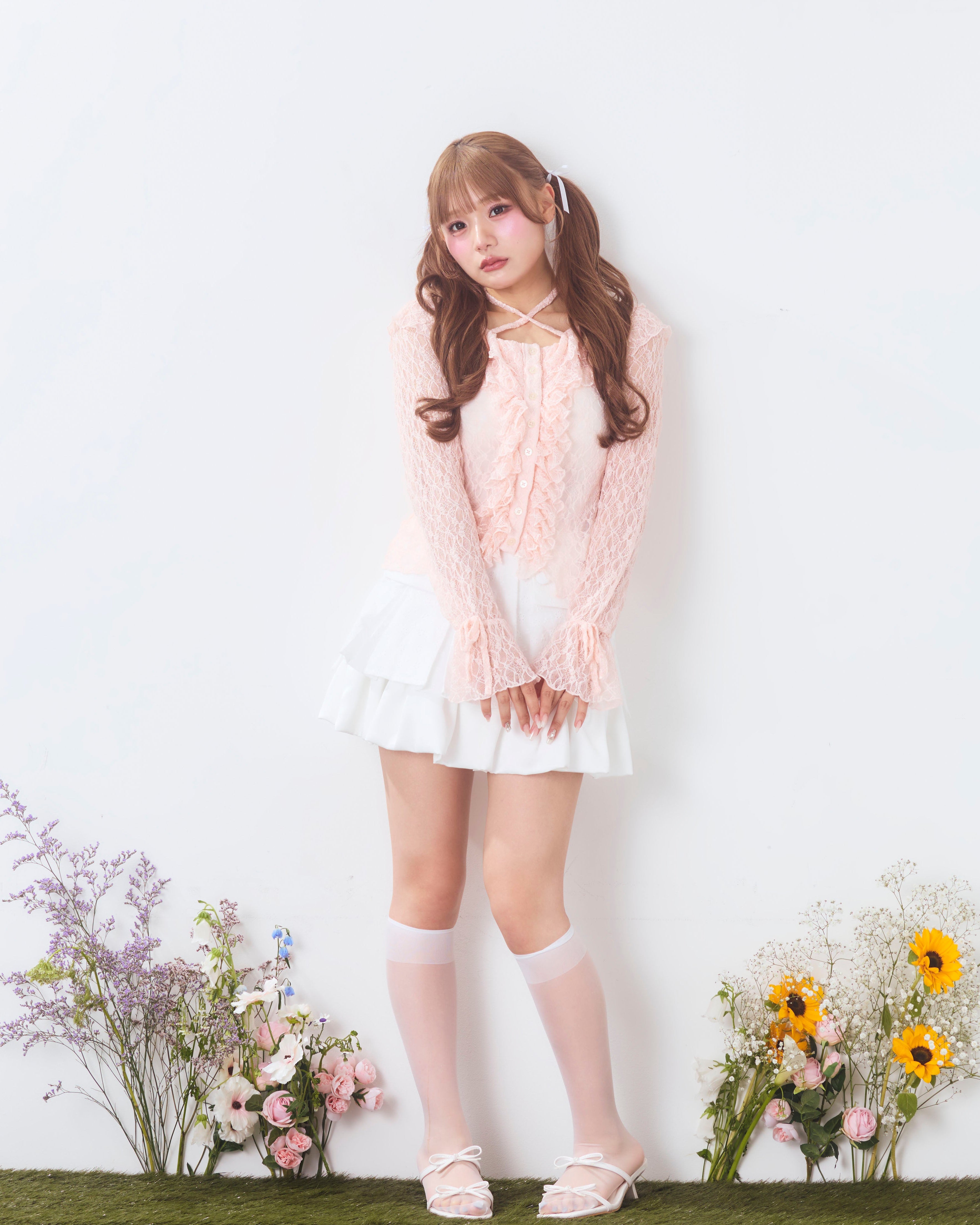 romantic frill lace cardigan