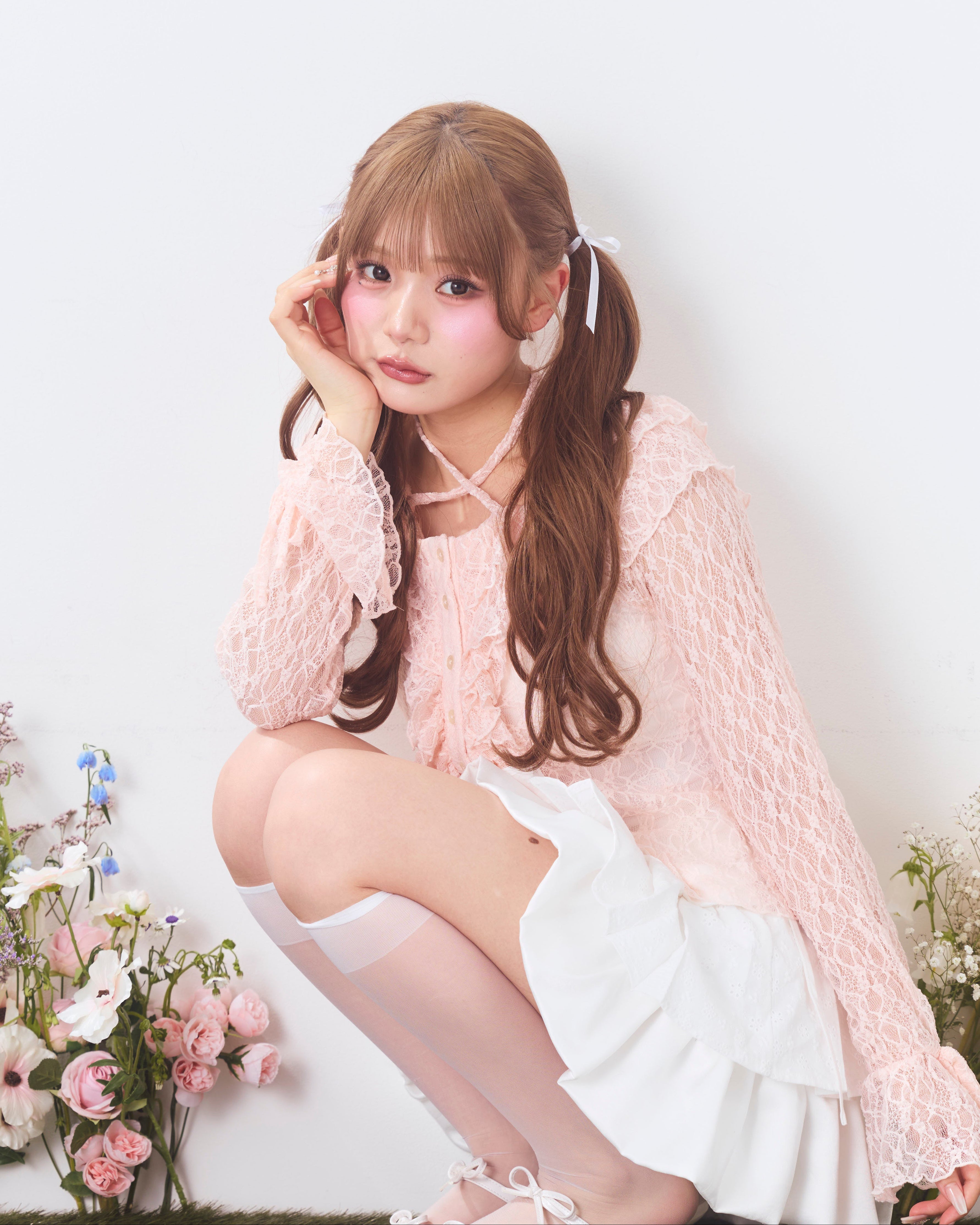romantic frill lace cardigan