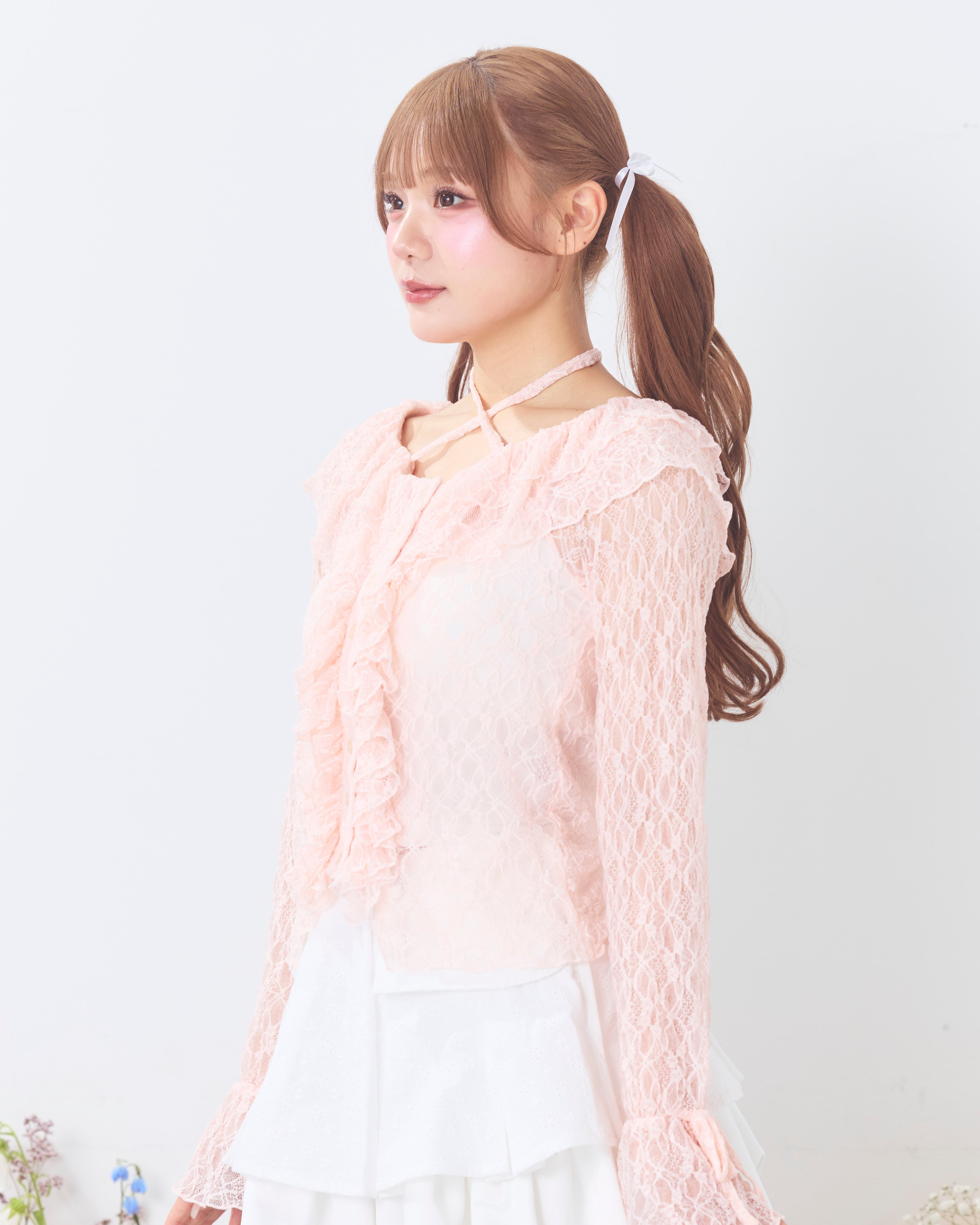 romantic frill lace cardigan