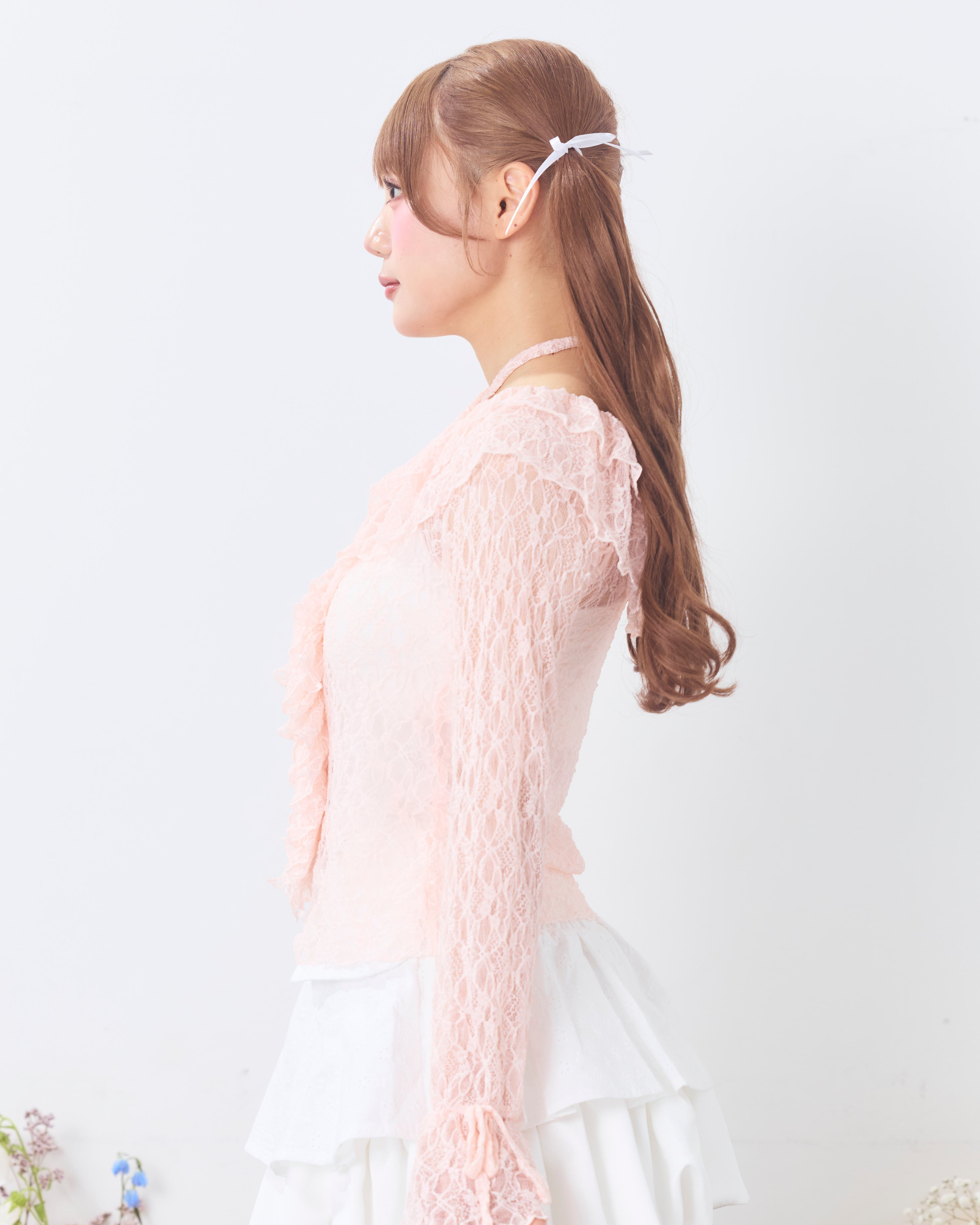 romantic frill lace cardigan