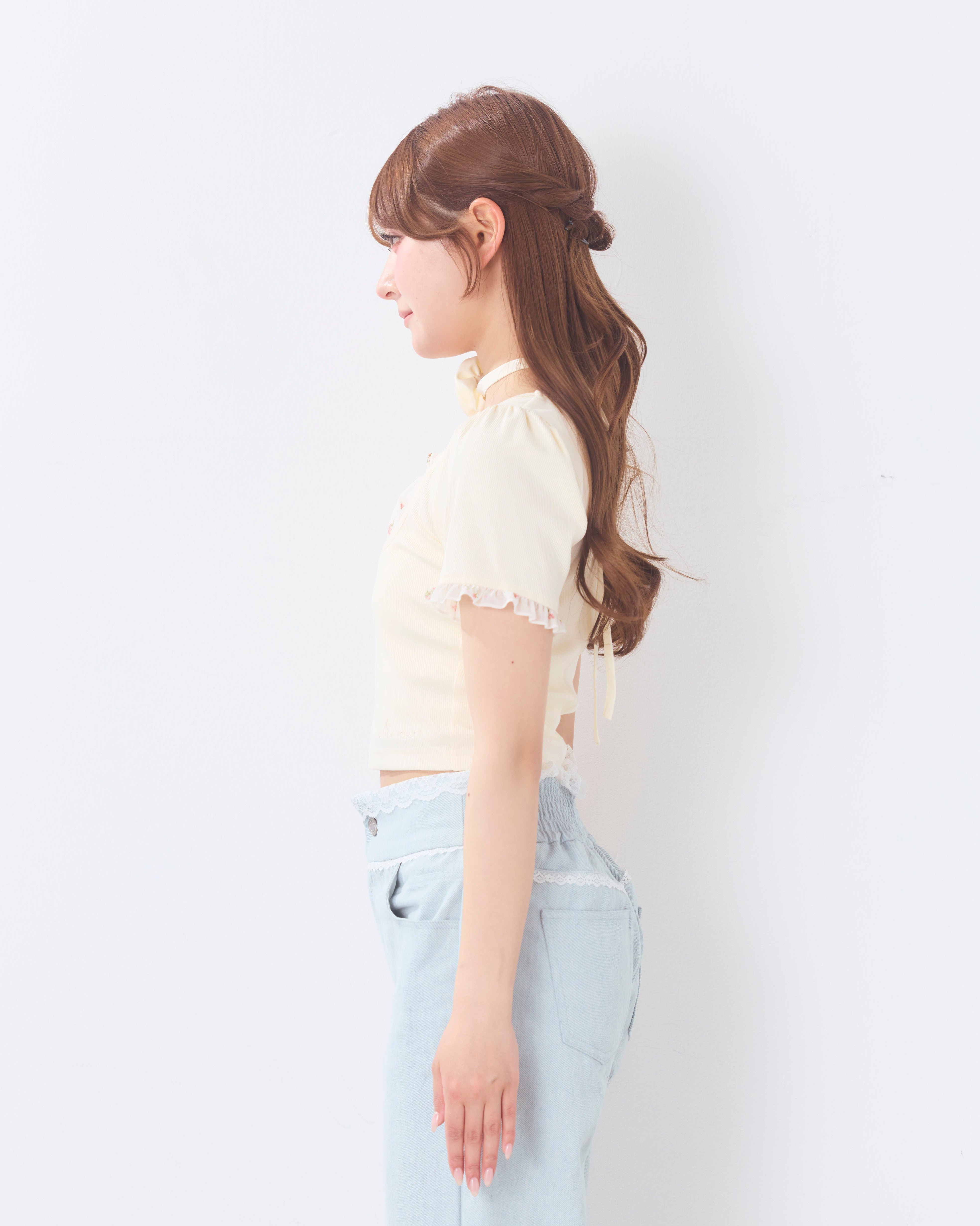 rosette choker tops
