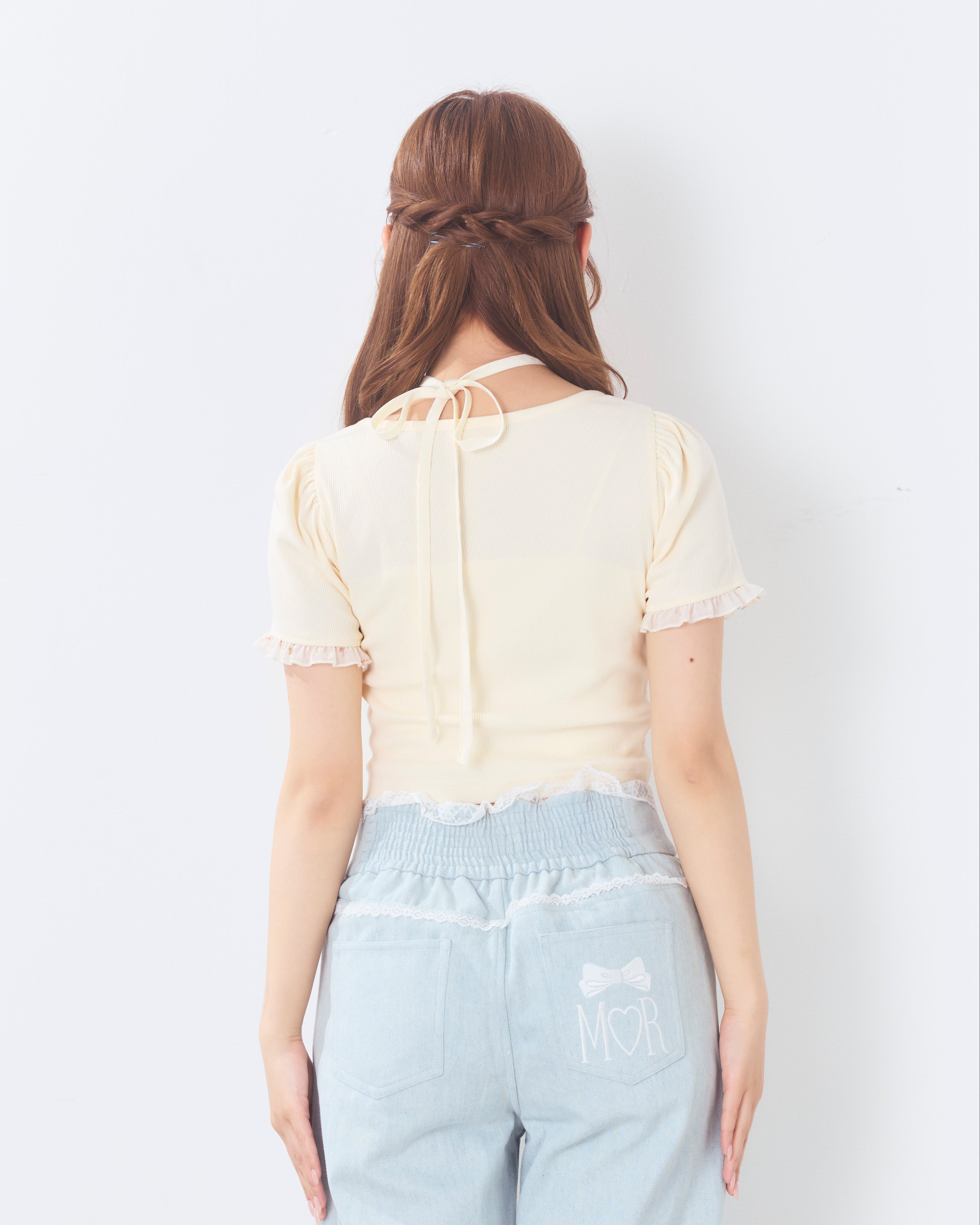 rosette choker tops