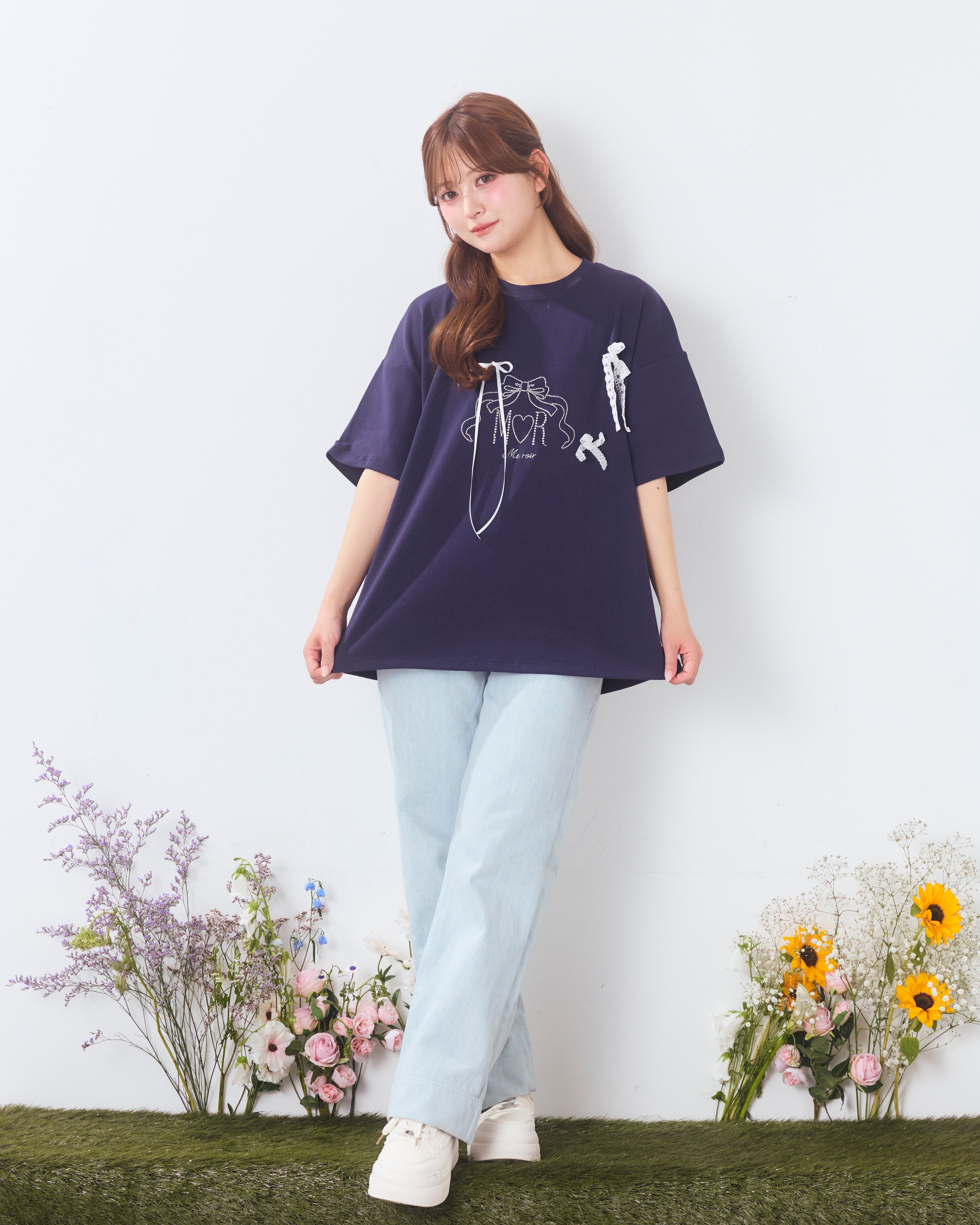 bijou logo ribbon tshirt