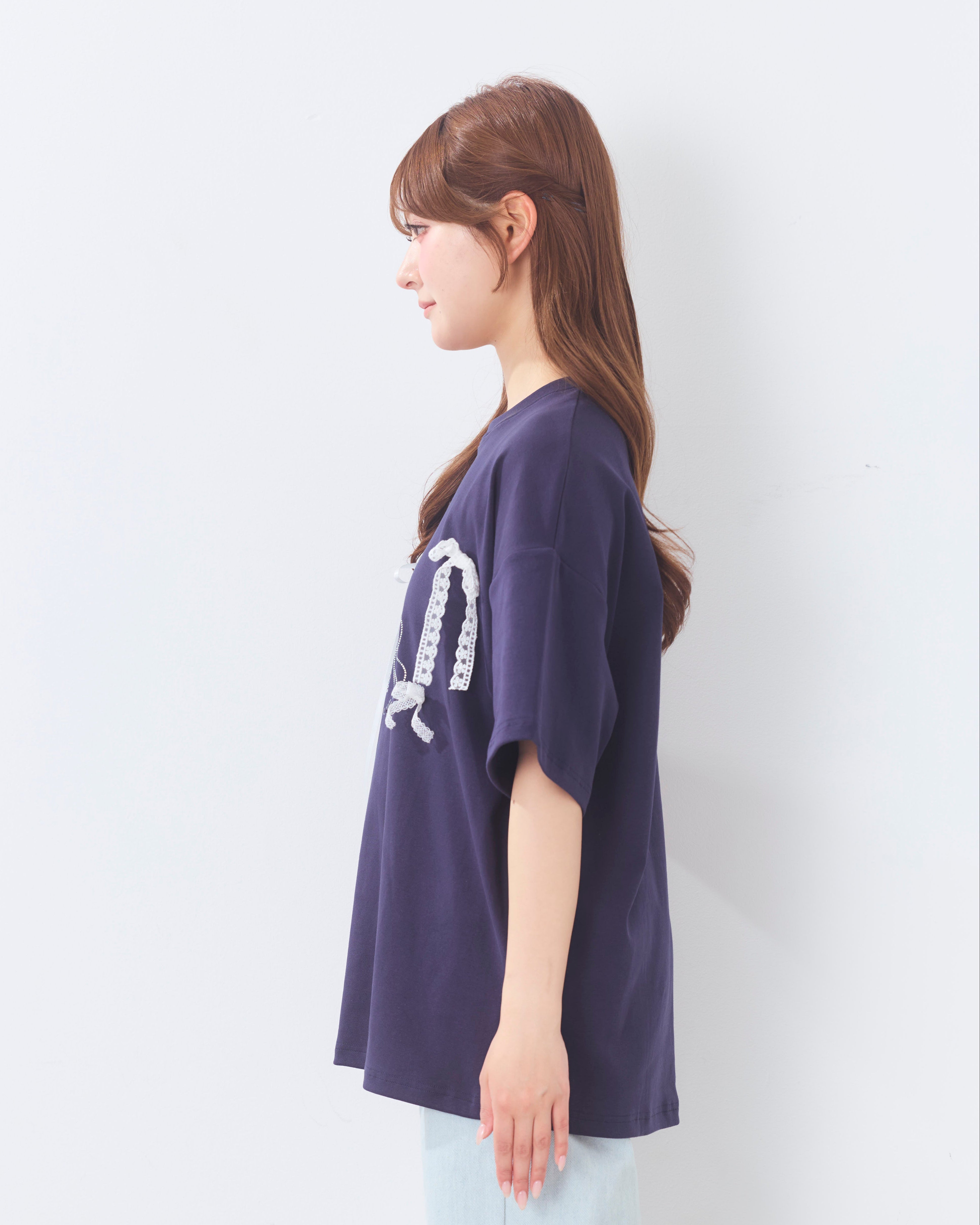 bijou logo ribbon tshirt