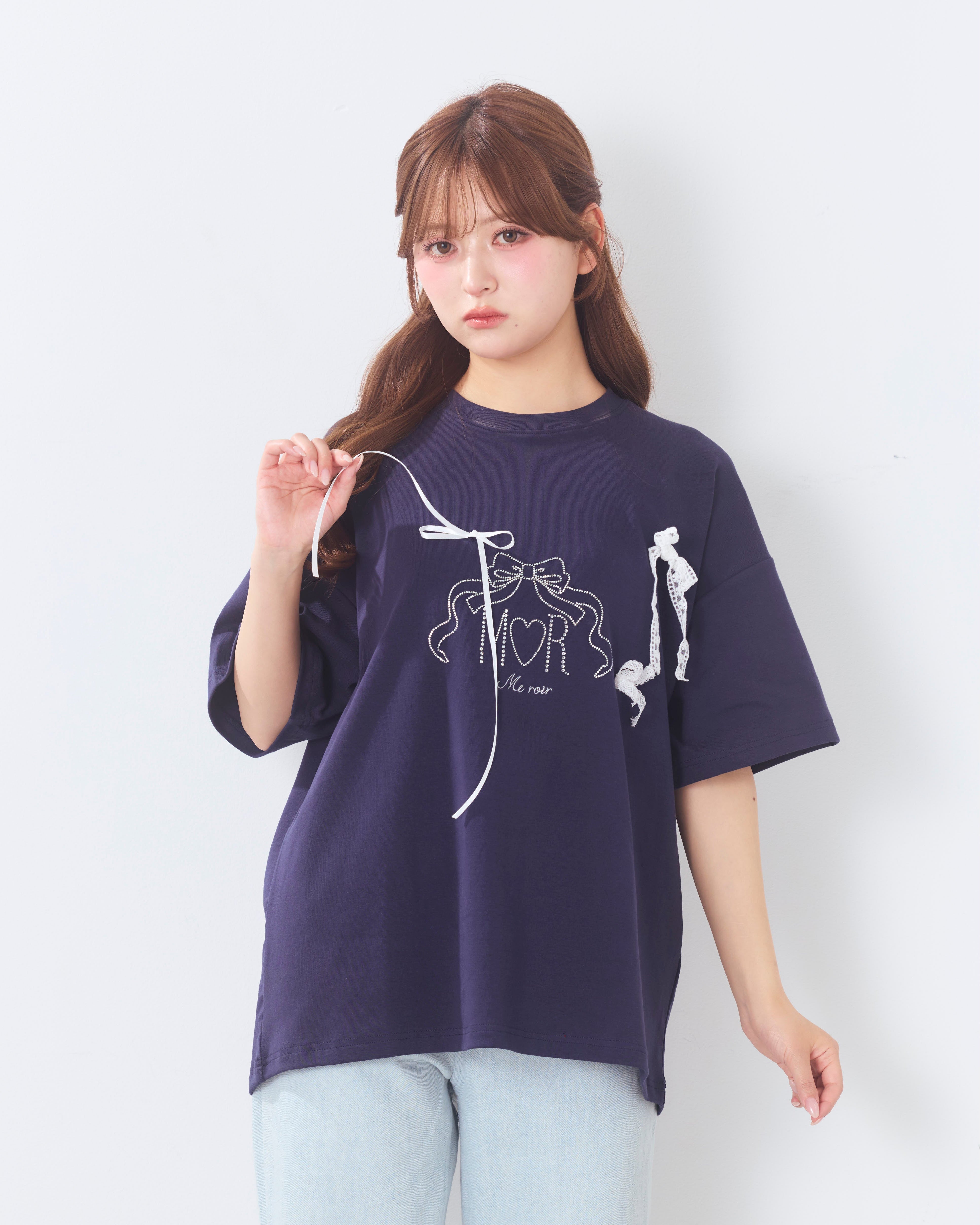 bijou logo ribbon tshirt