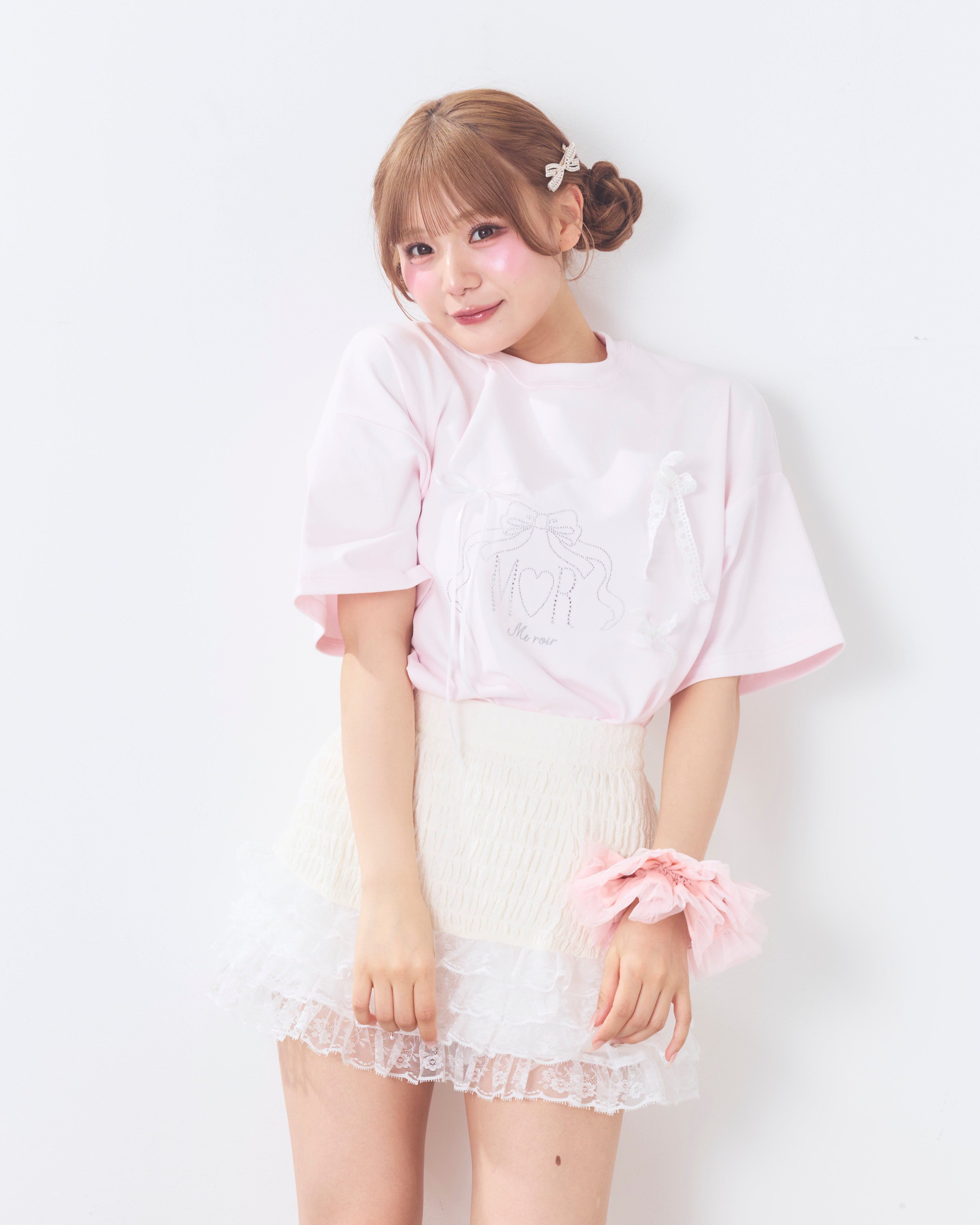bijou logo ribbon tshirt