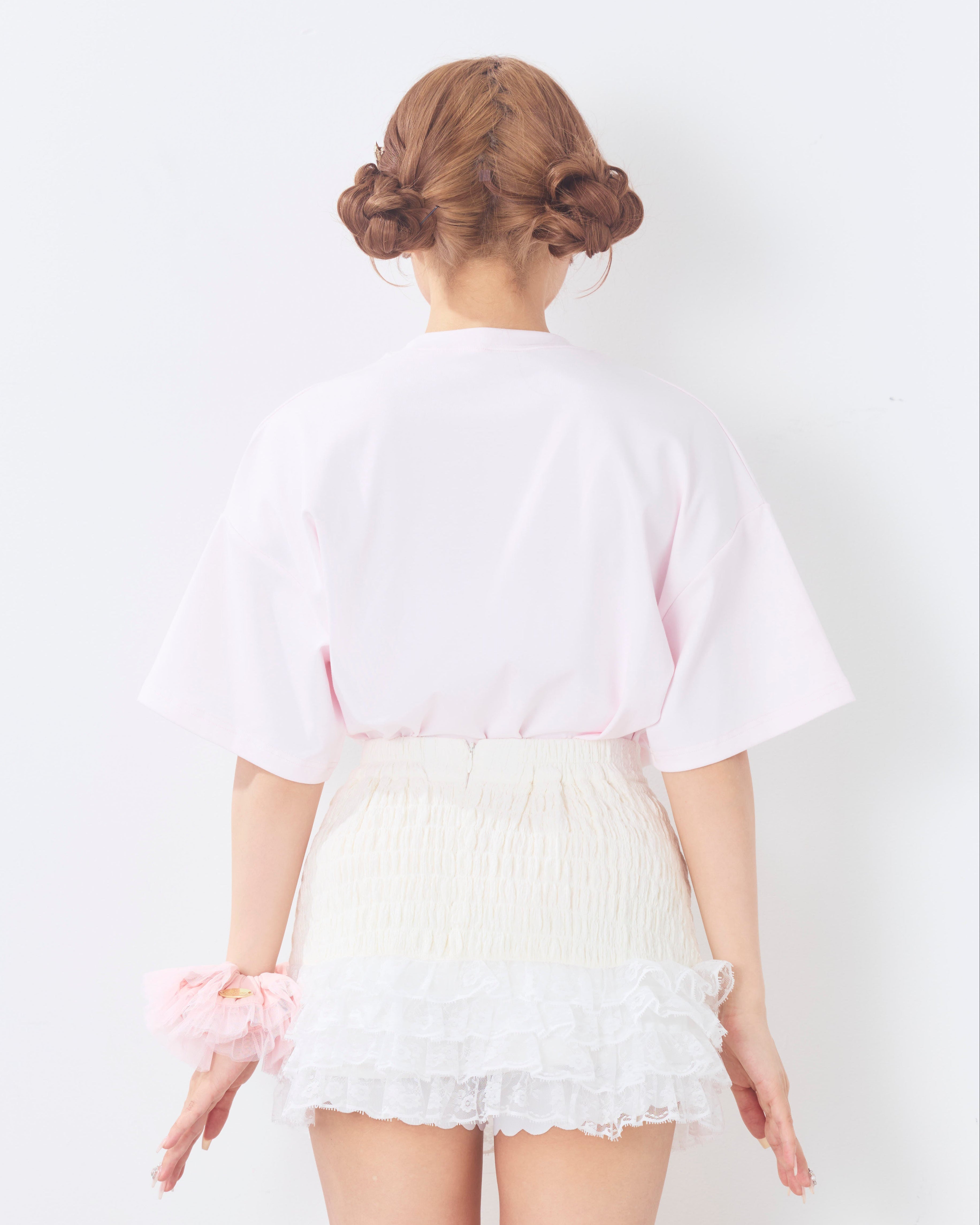 tiered shirred skirt pants