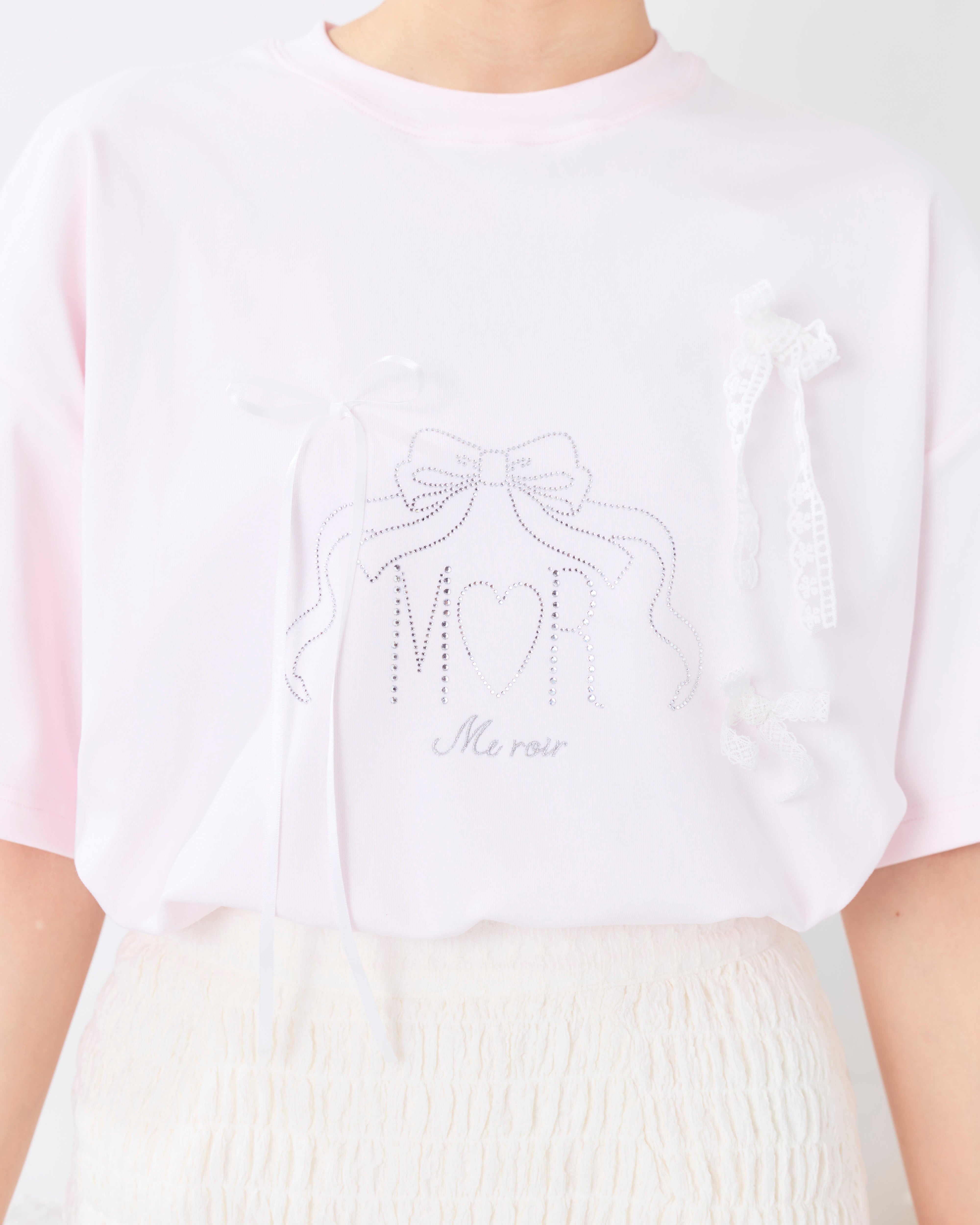 bijou logo ribbon tshirt
