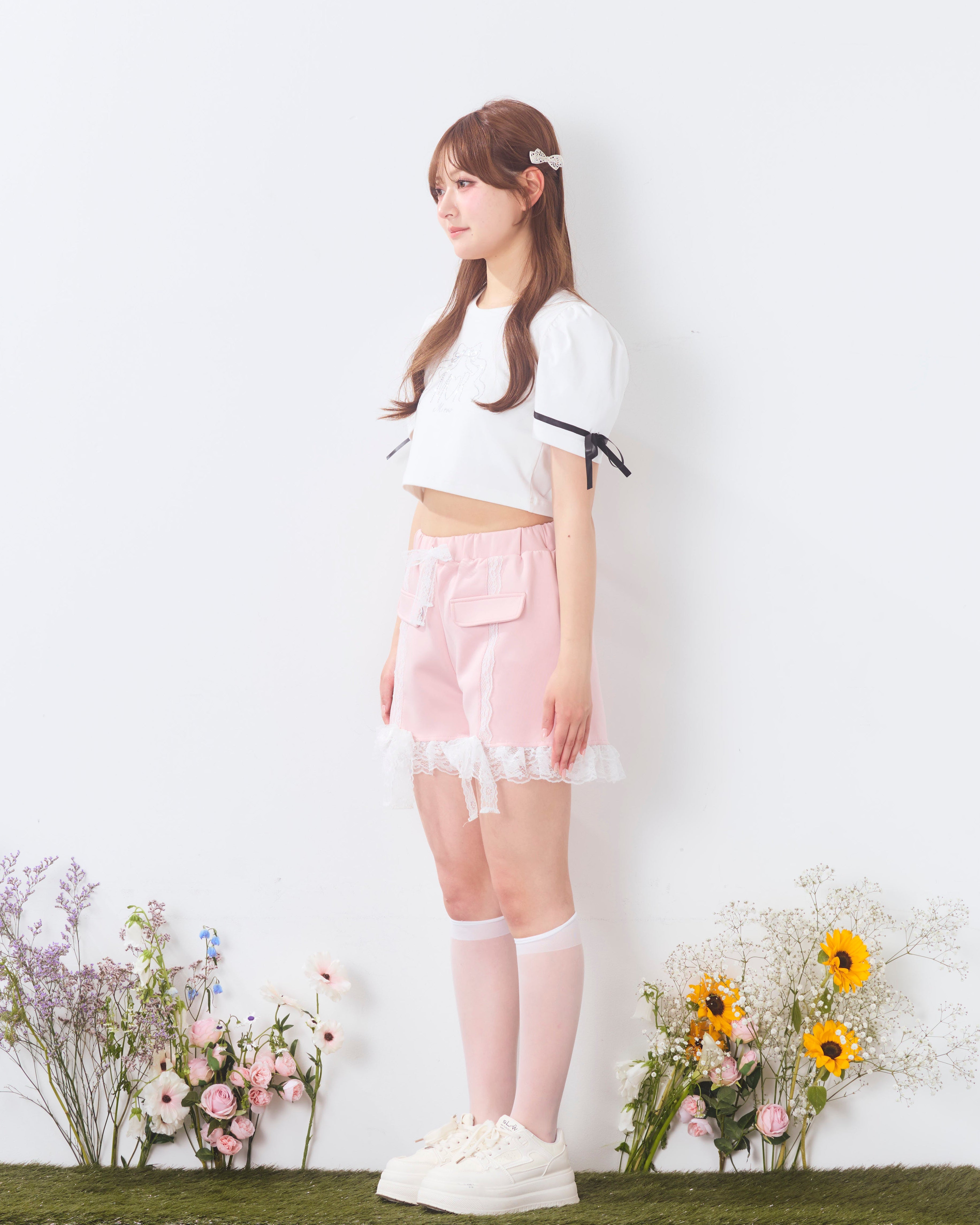 ribbon cut pants
