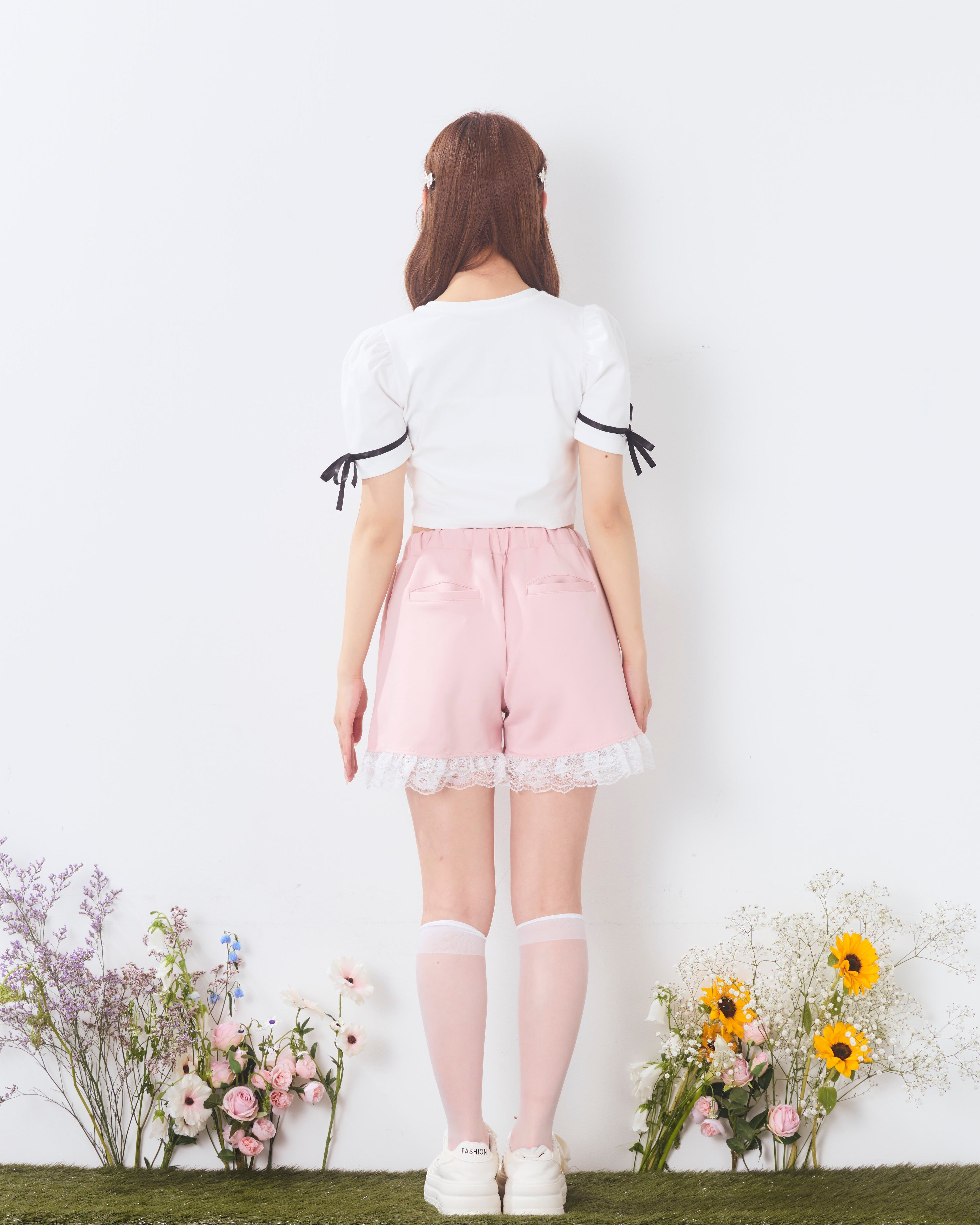 ribbon cut pants