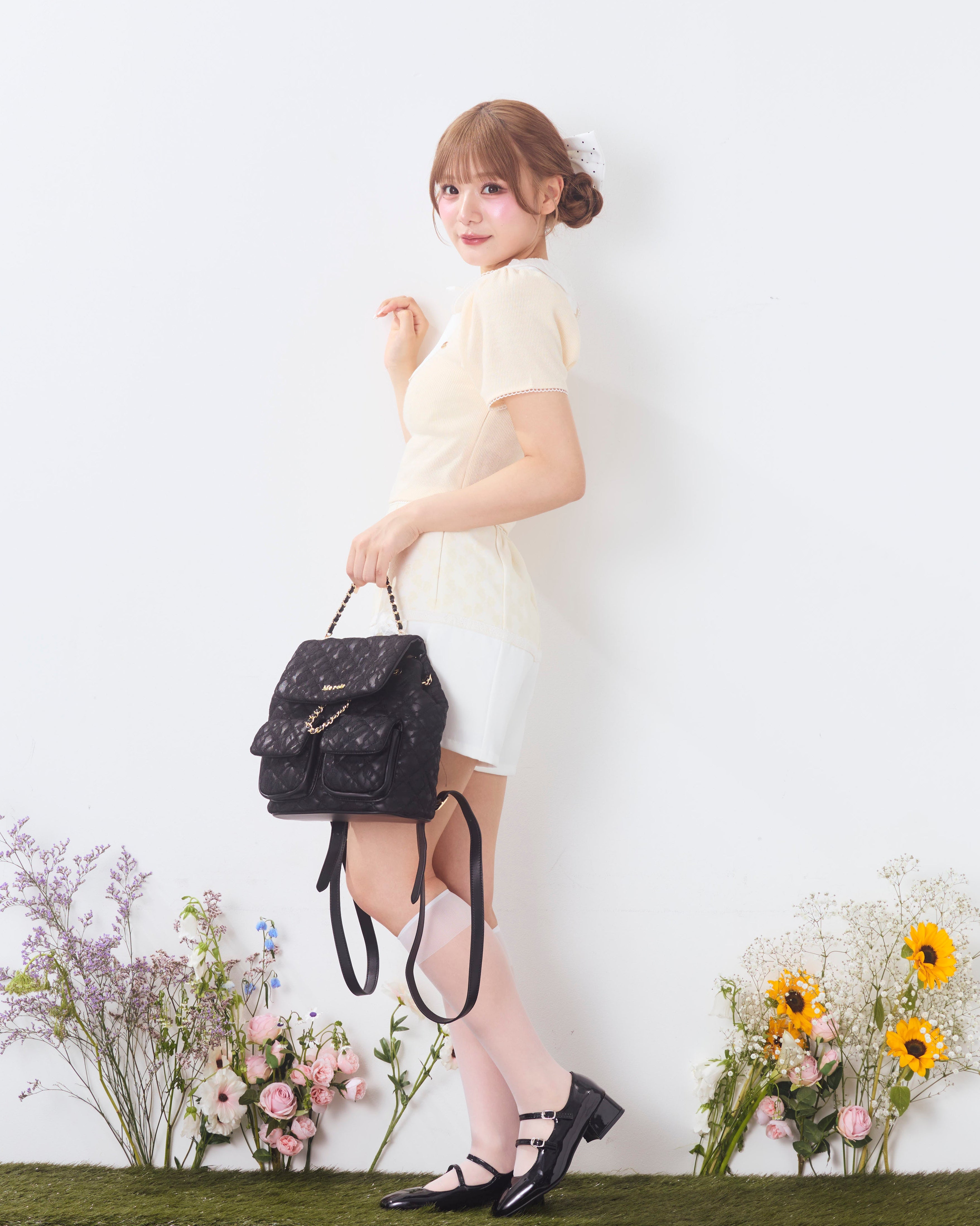 lace quilting backpack