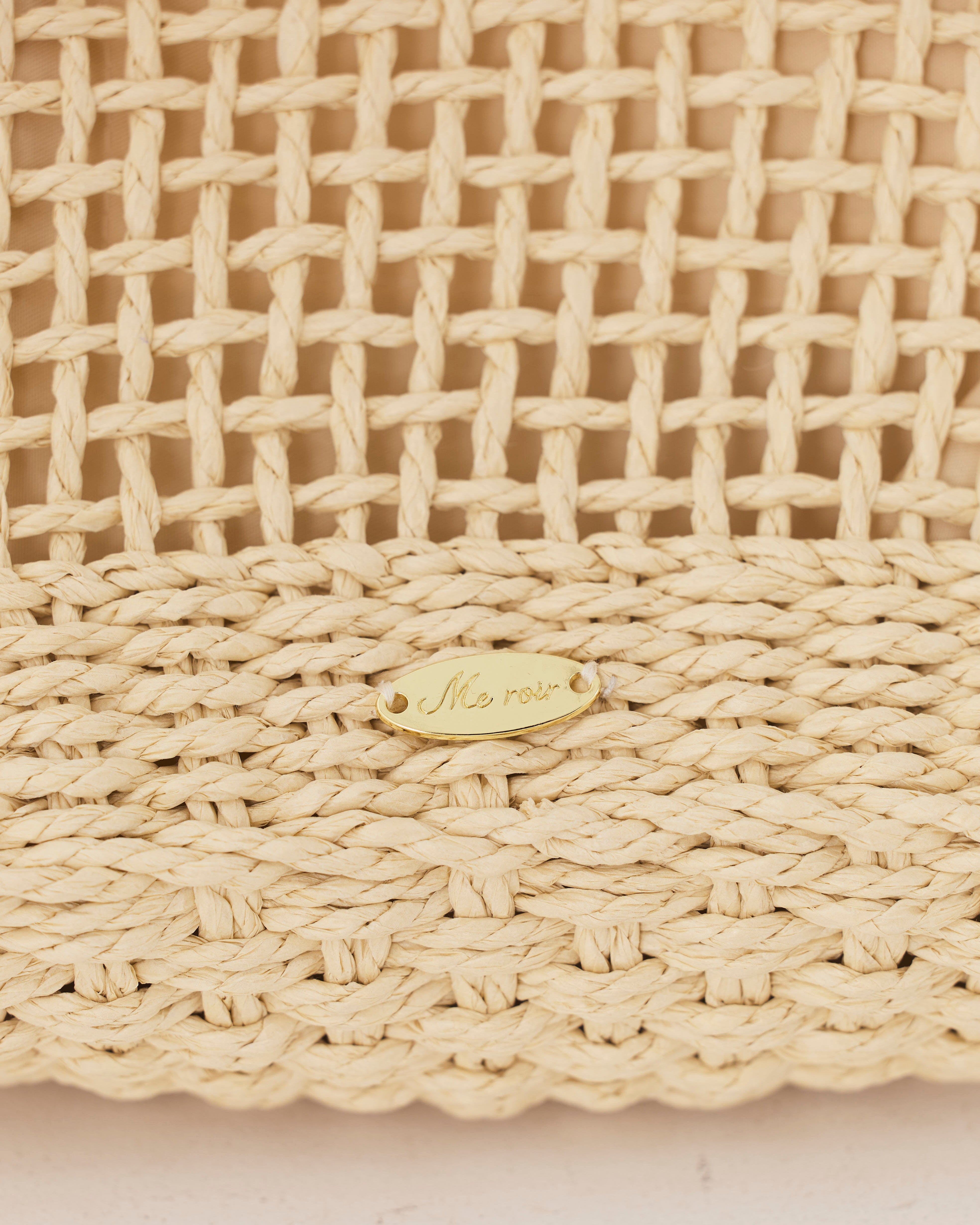 tulle straw bag