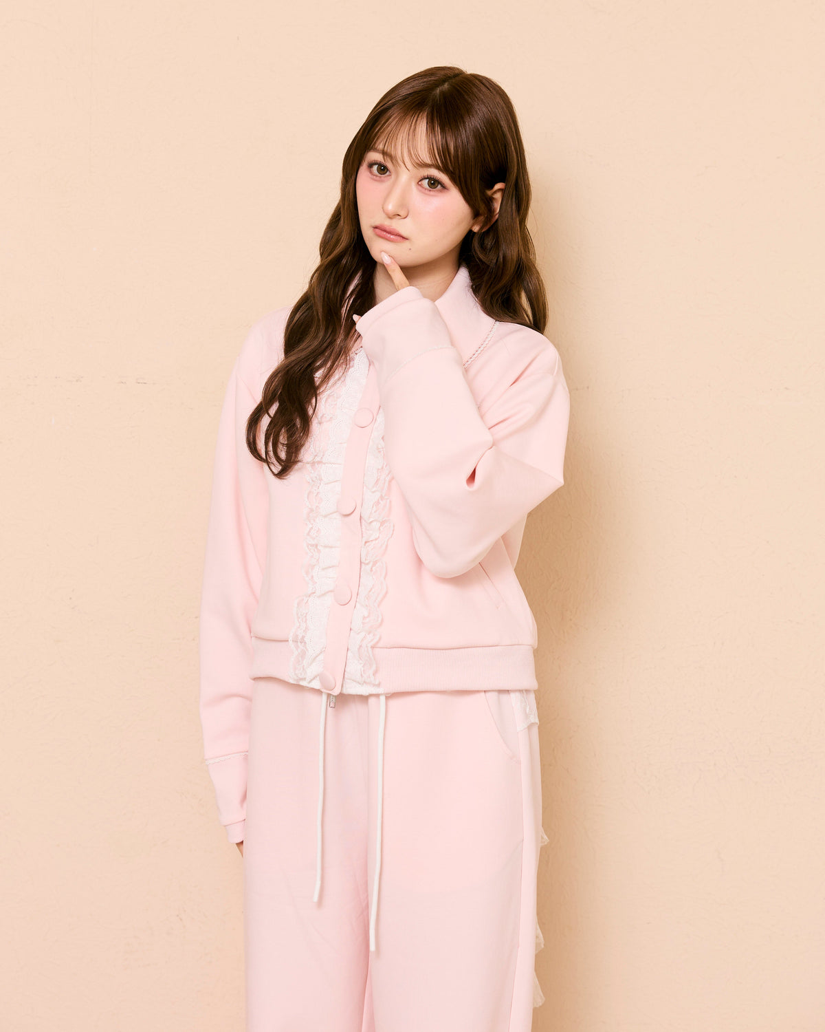 【new color】girly french lace zipup