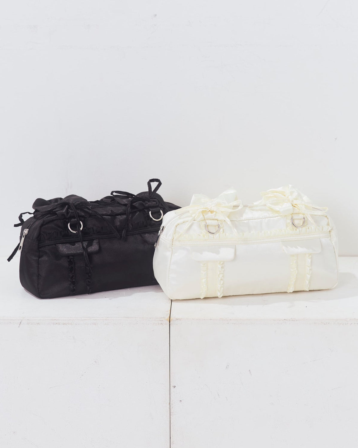 satin boston bag