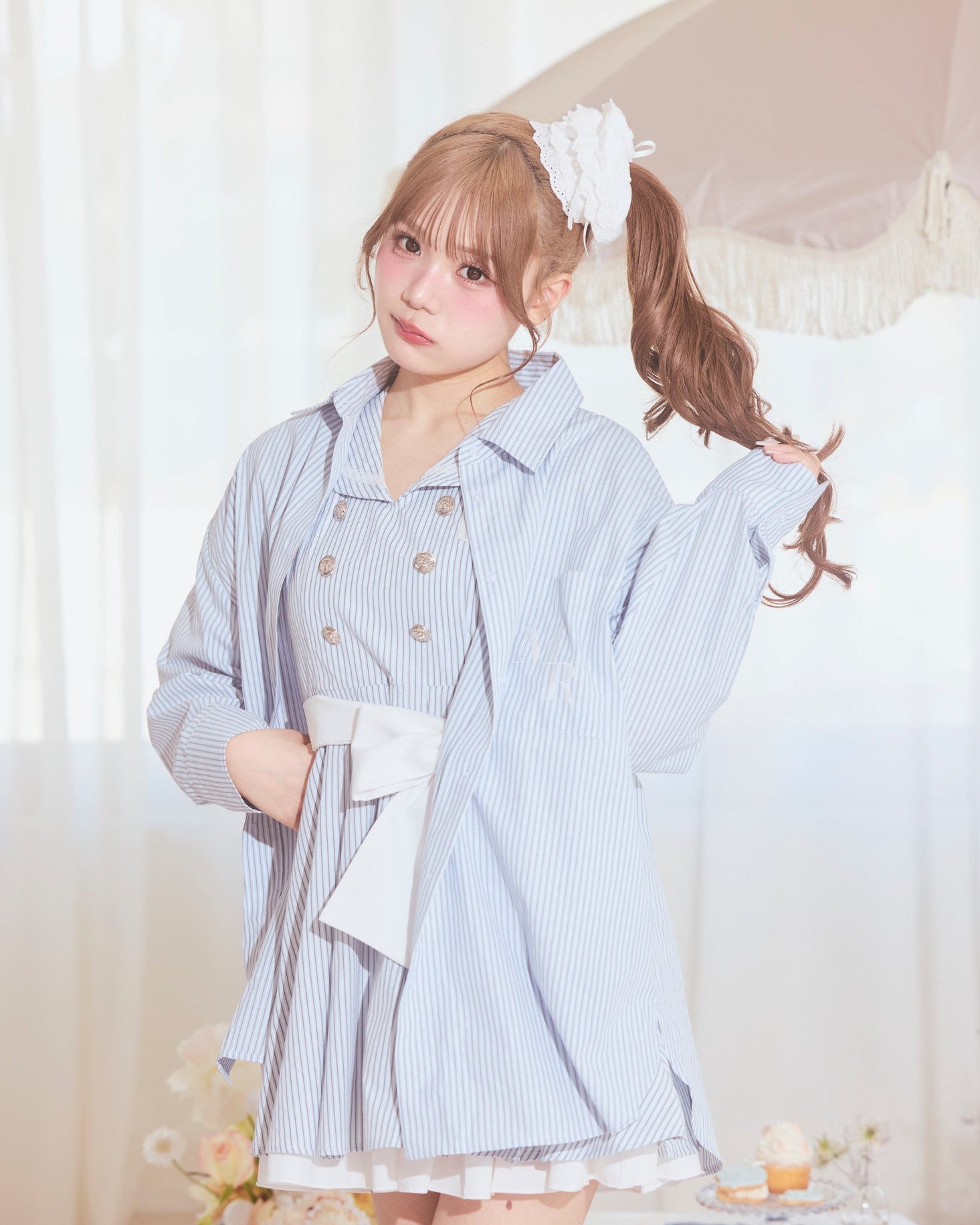 stripe over shirt