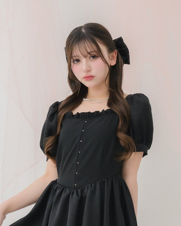 logo dot ribbon barrette