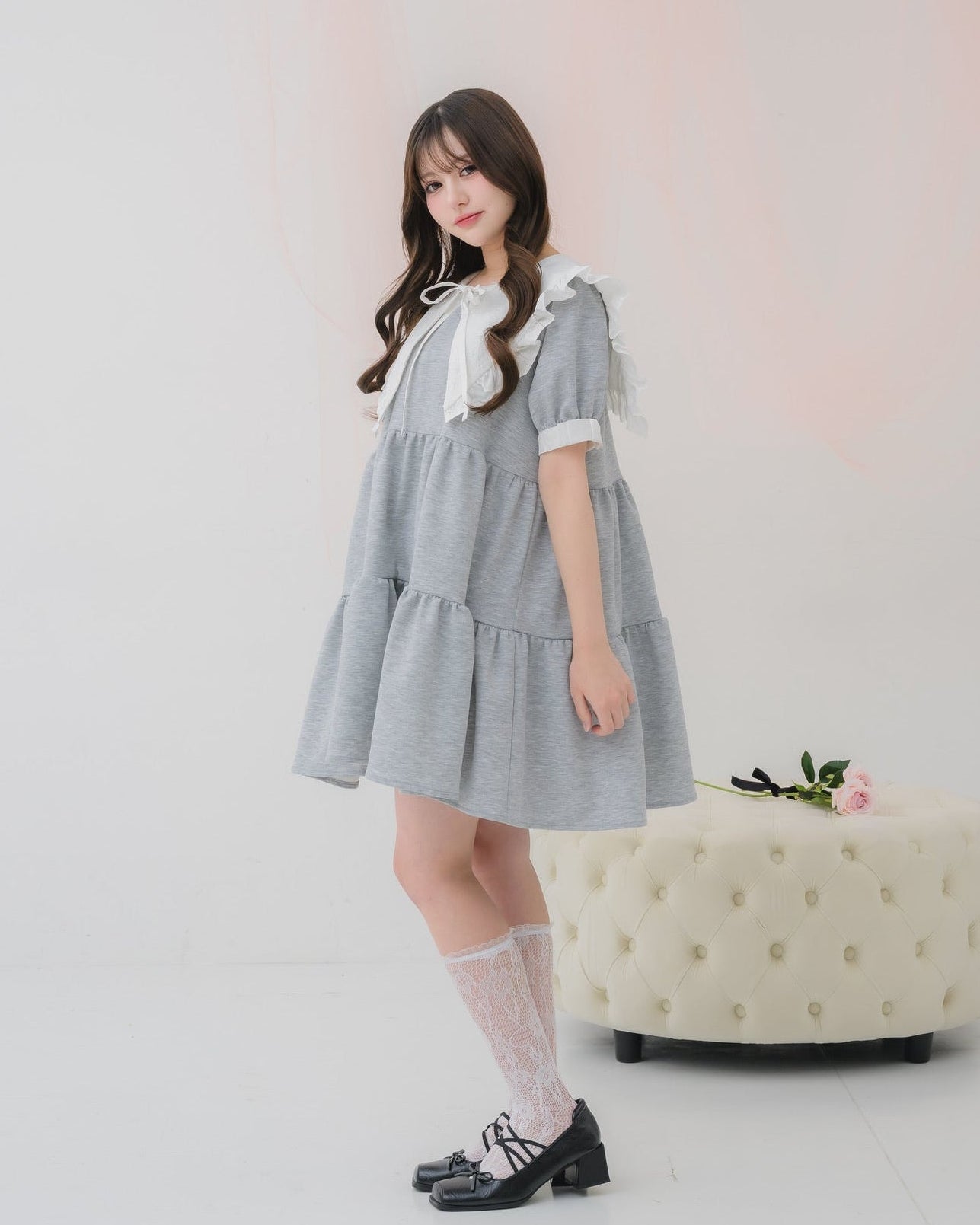 tierd sweat mini onepiece