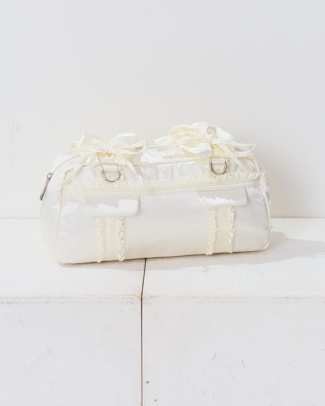 satin boston bag