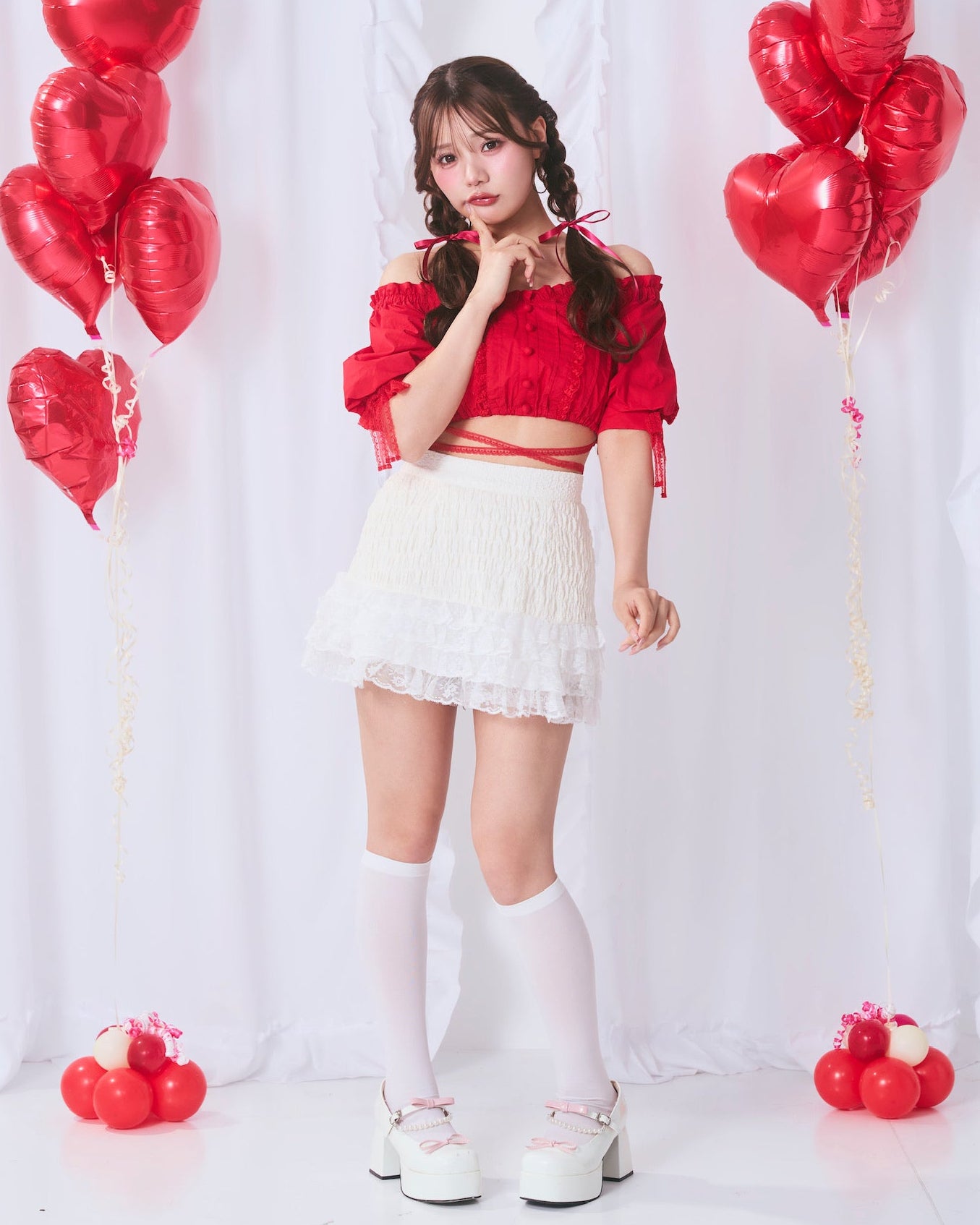 tiered shirred skirt pants