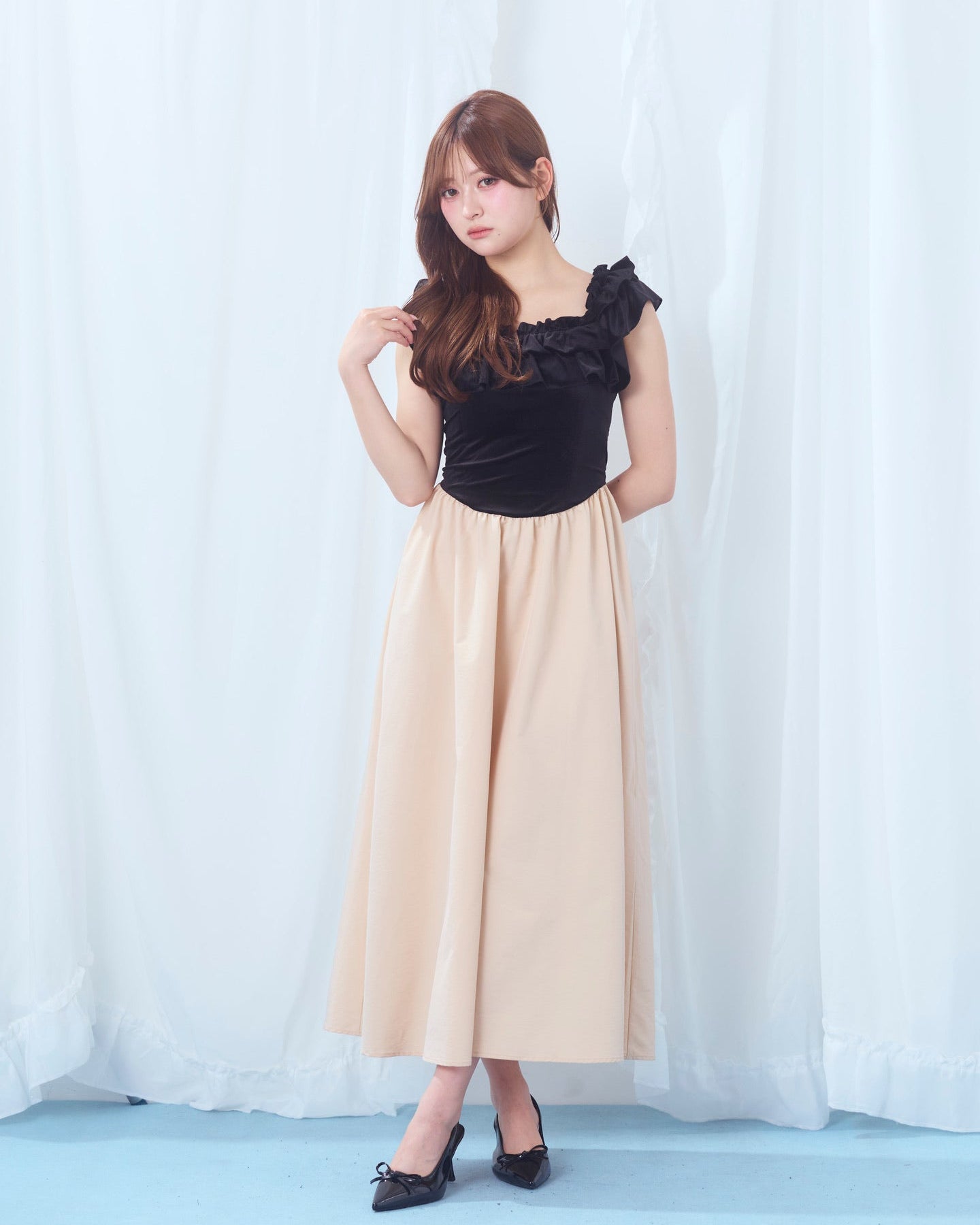 summer velour long onepiece