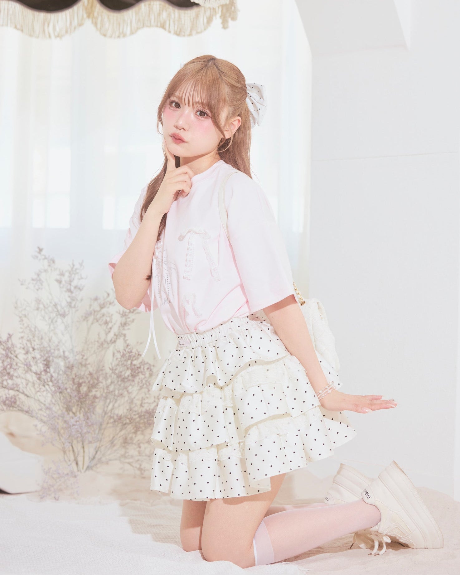 bijou logo ribbon tshirt