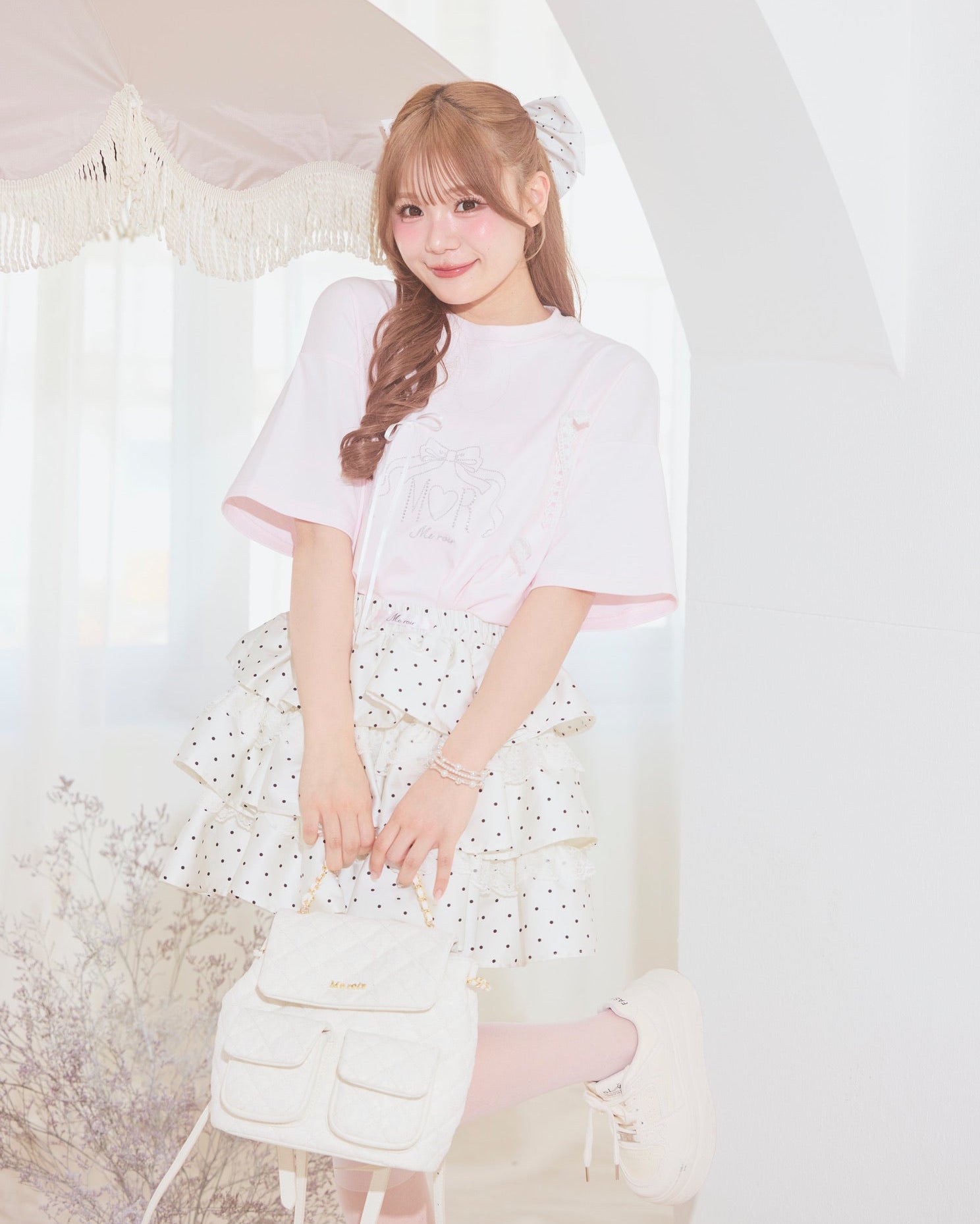bijou logo ribbon tshirt