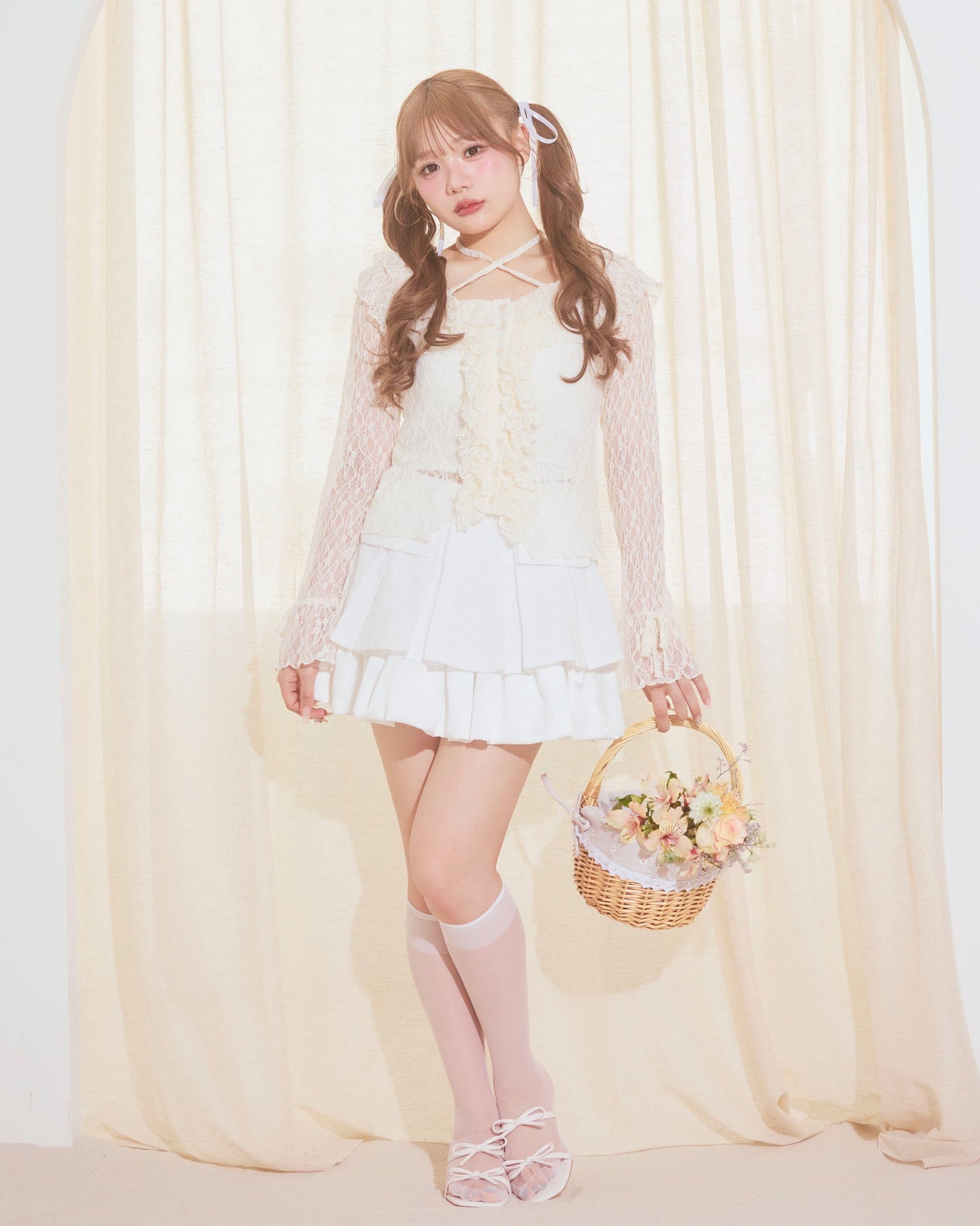 cotton balloon mini skirt