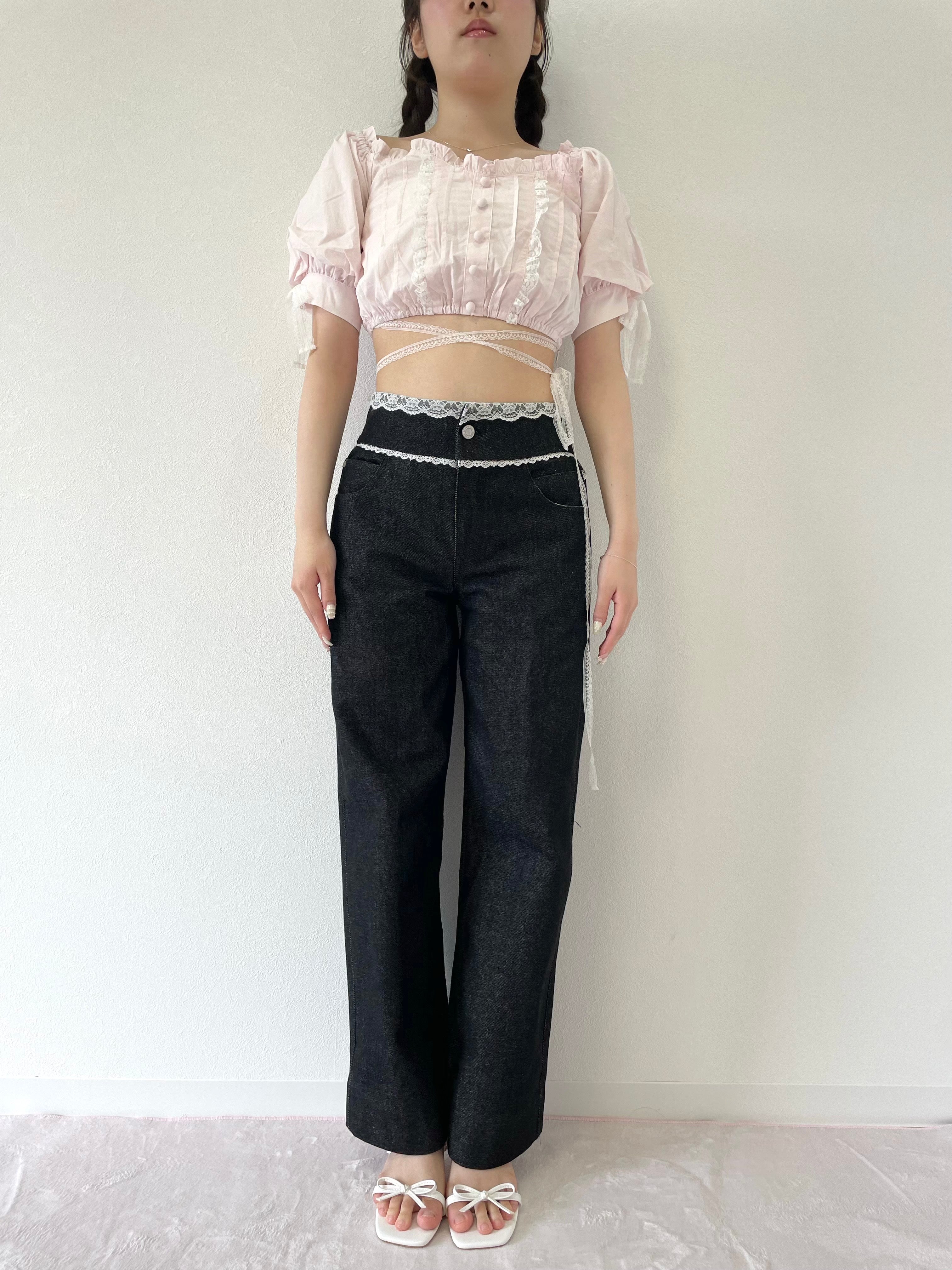 ribbon offshoulder blouse
