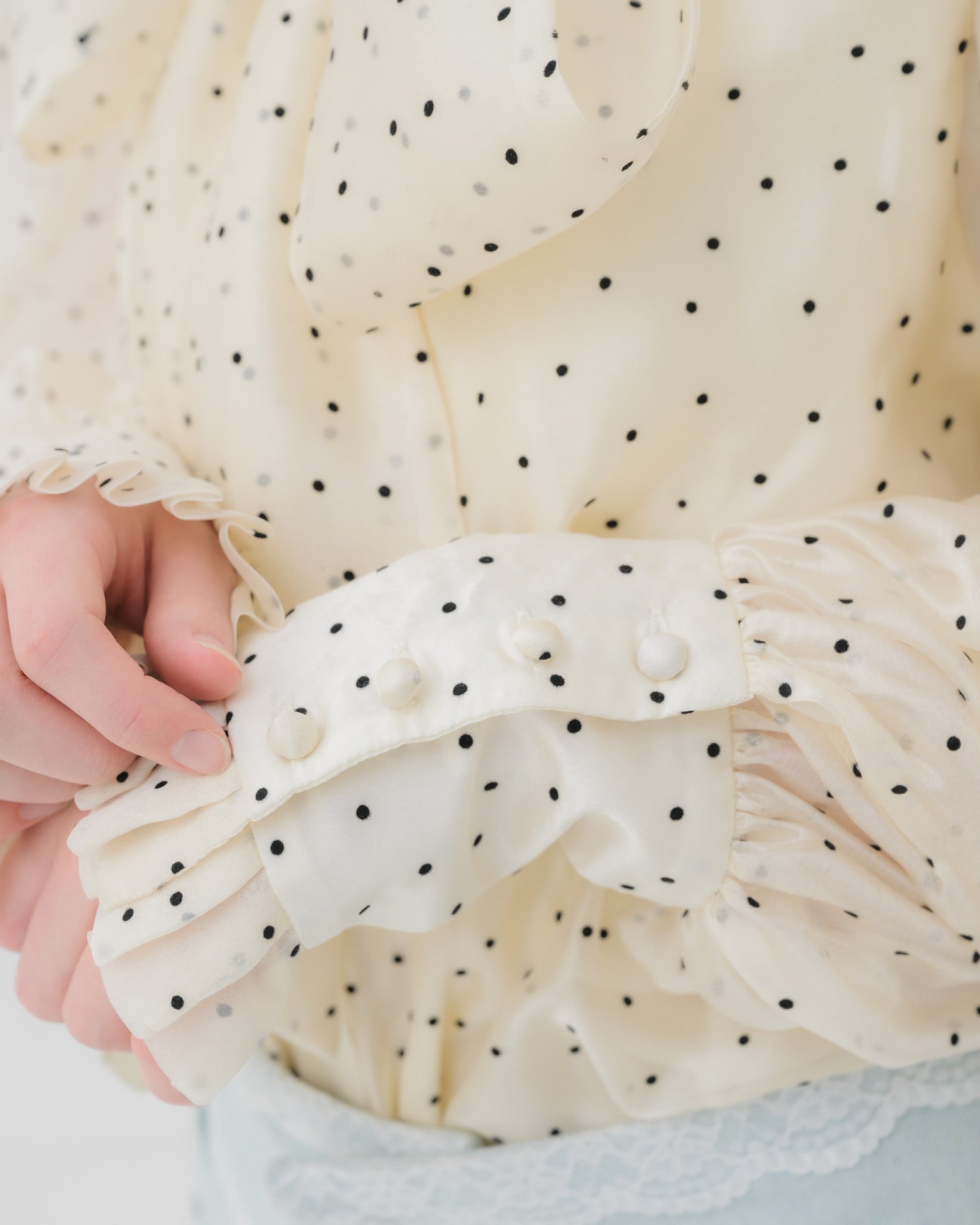 sheer chiffon ribbon blouse